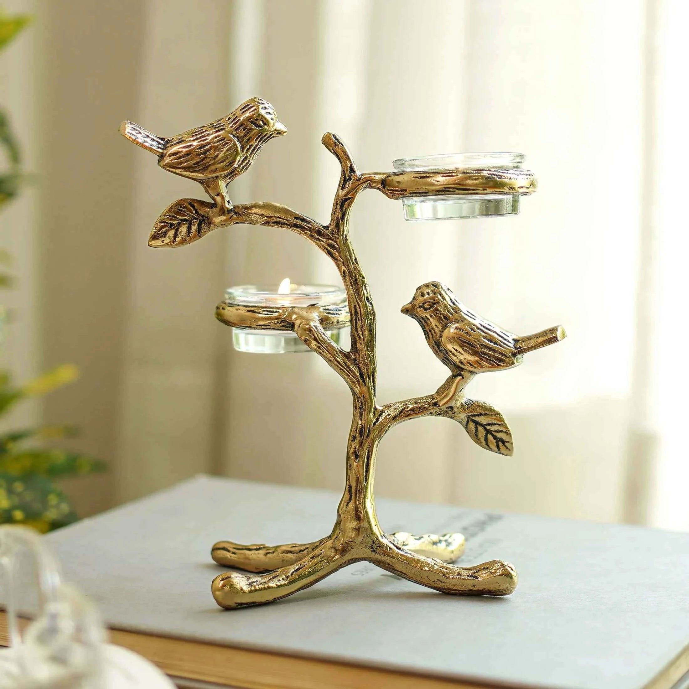 Birds on treeT Light holder in Gift Box