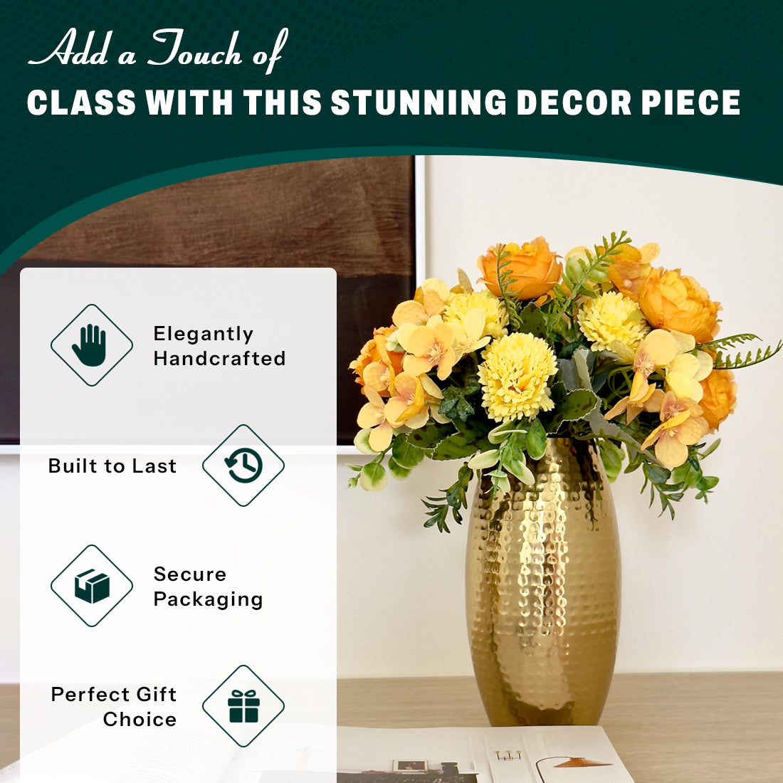 Metal Vase - Gold