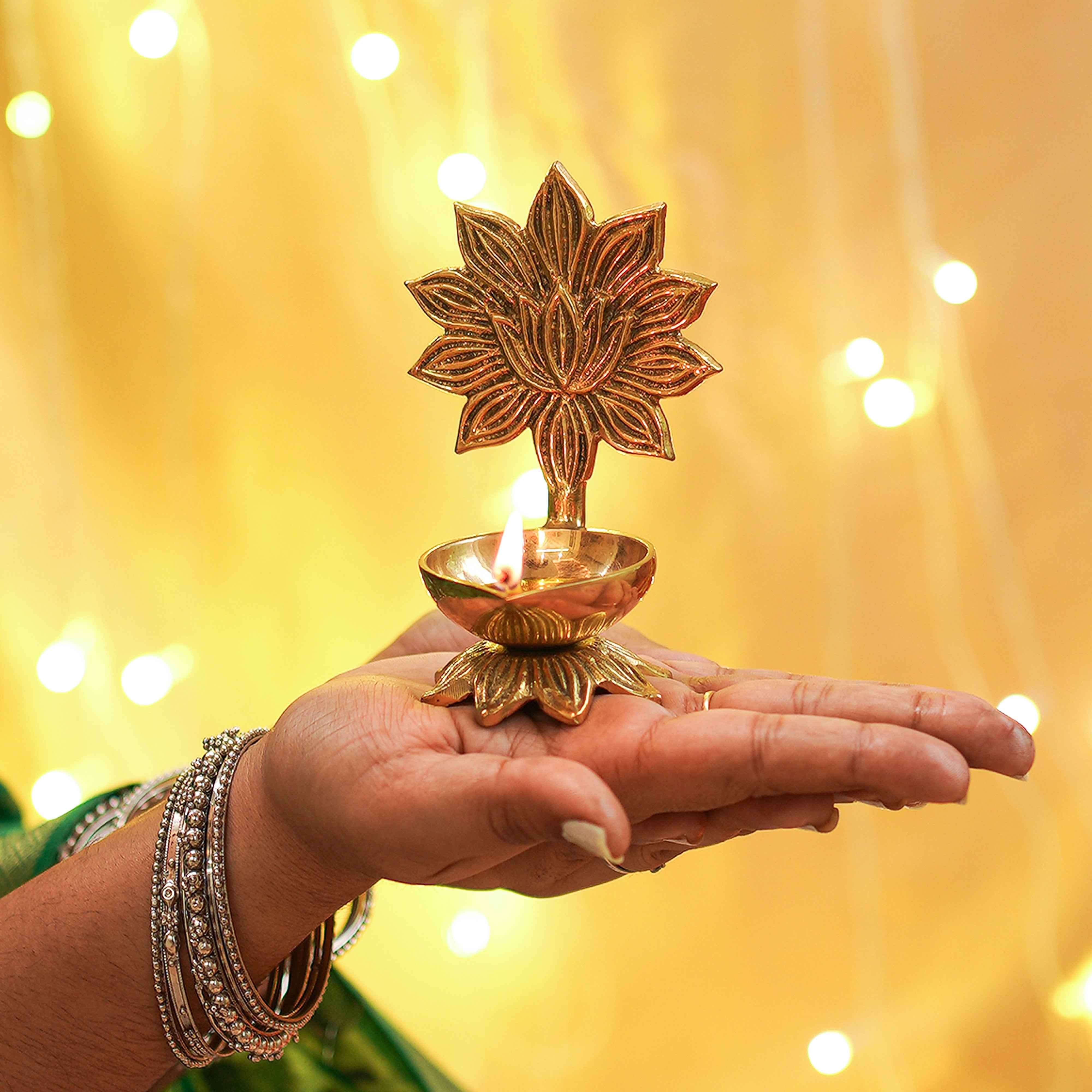 Brass Kamal Diya