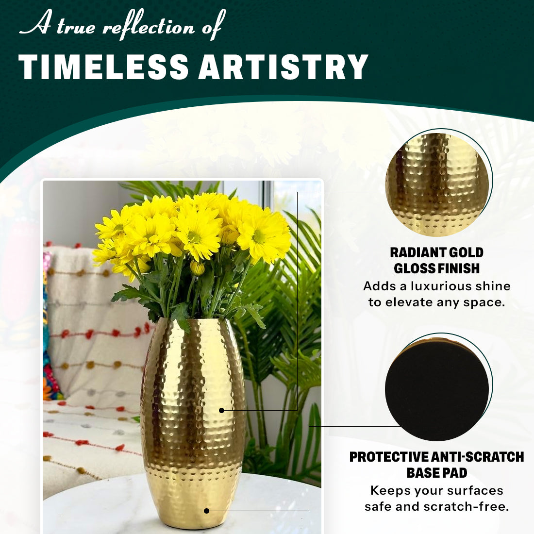 Metal Vase - Gold