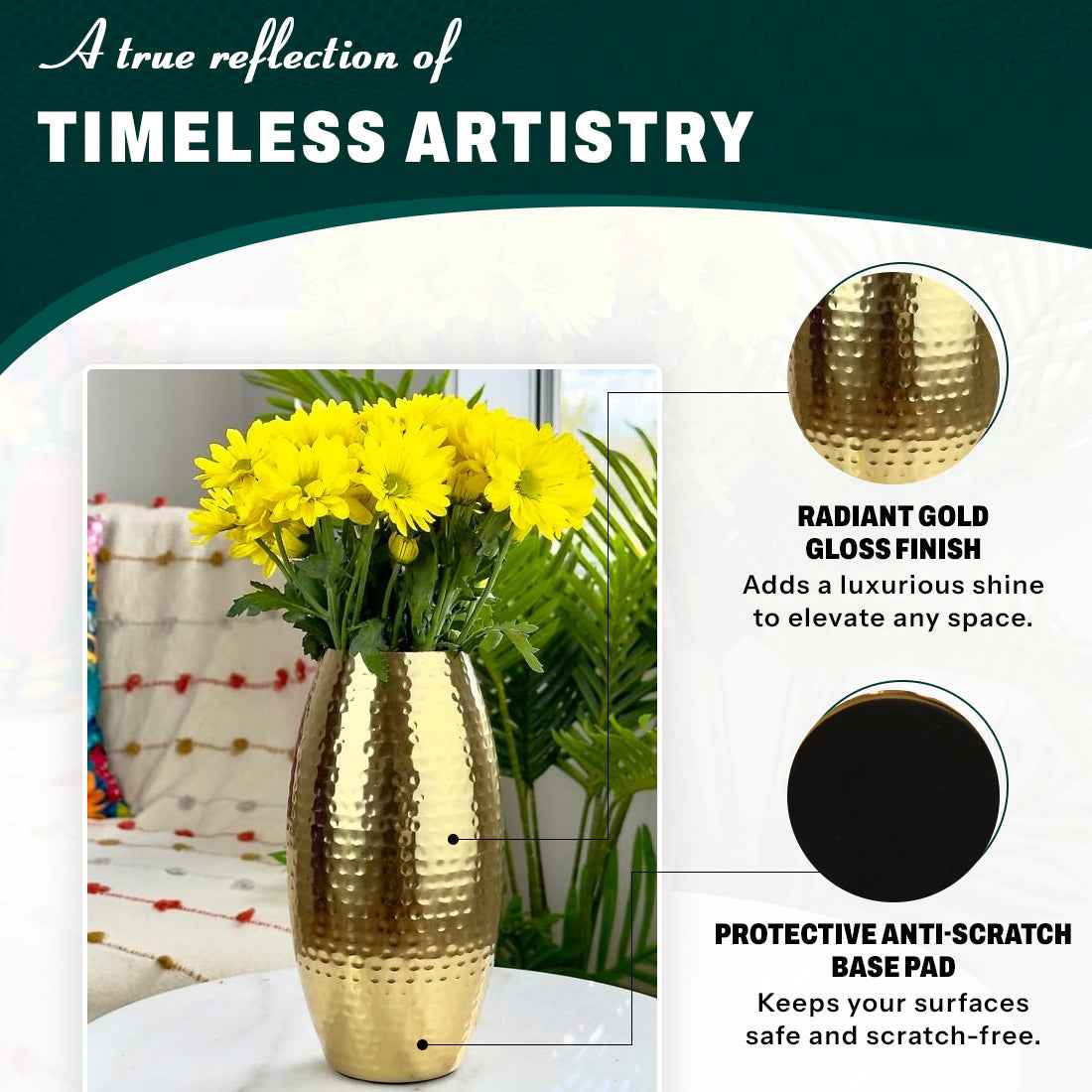 Metal Vase - Gold