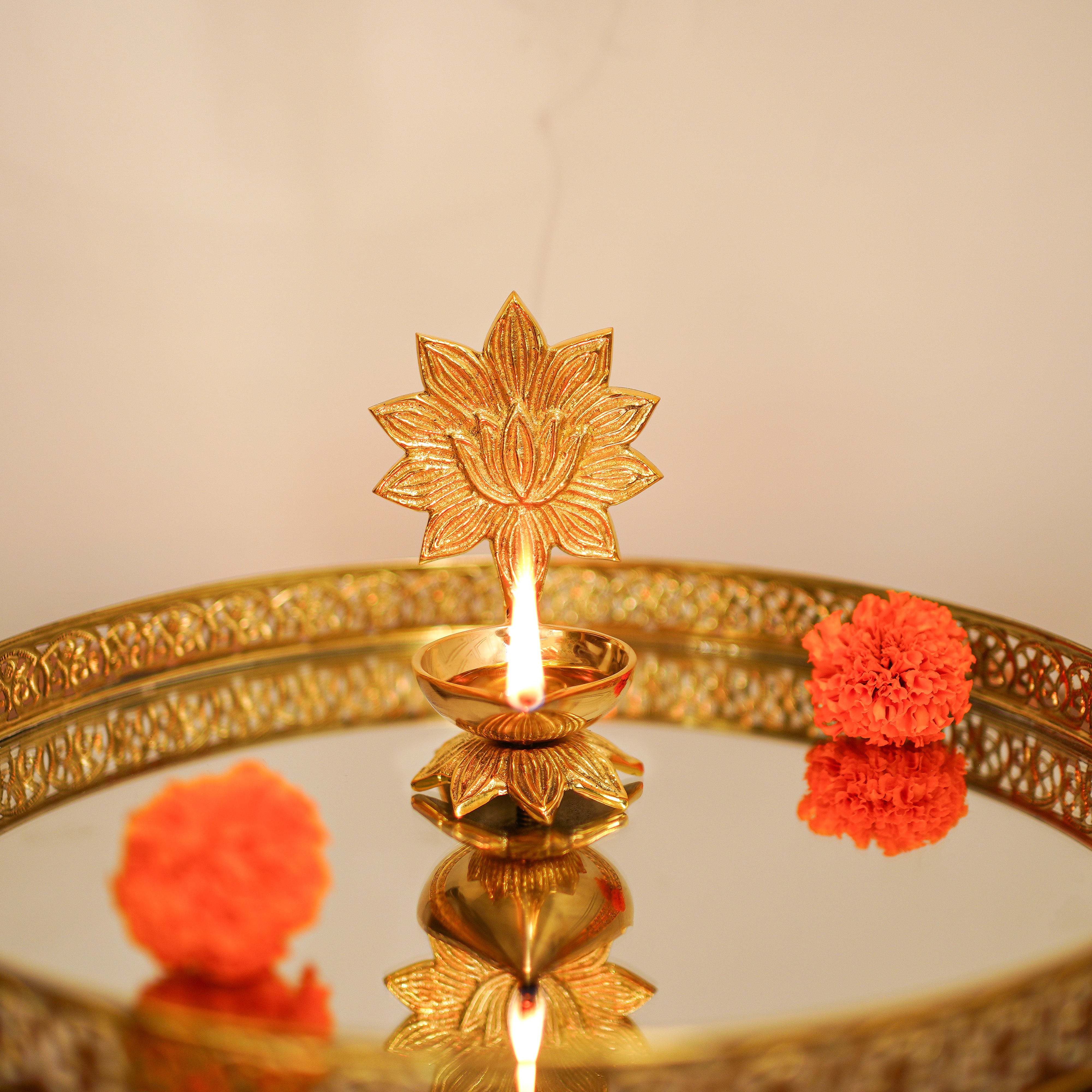 Brass Kamal Diya