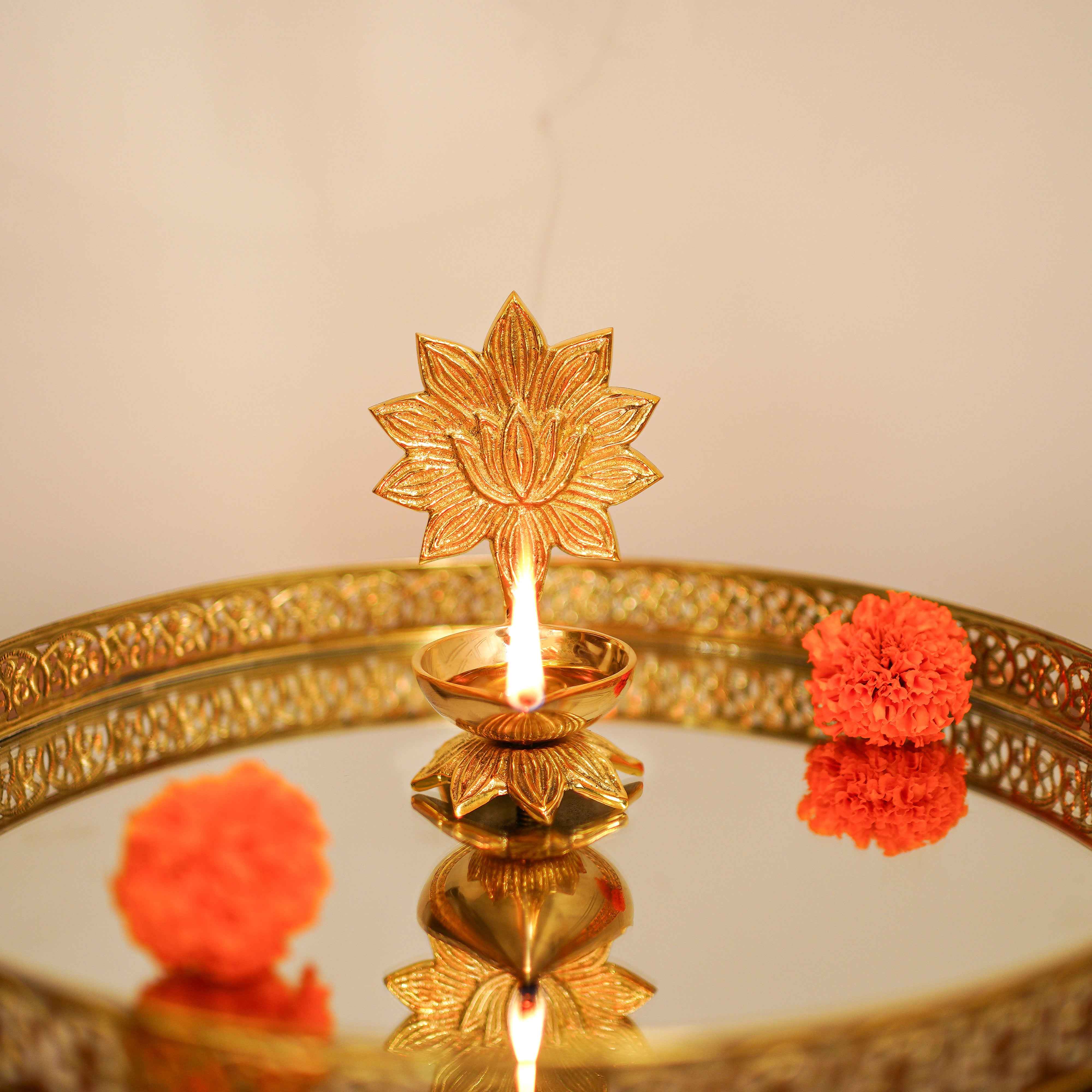 Brass Kamal Diya