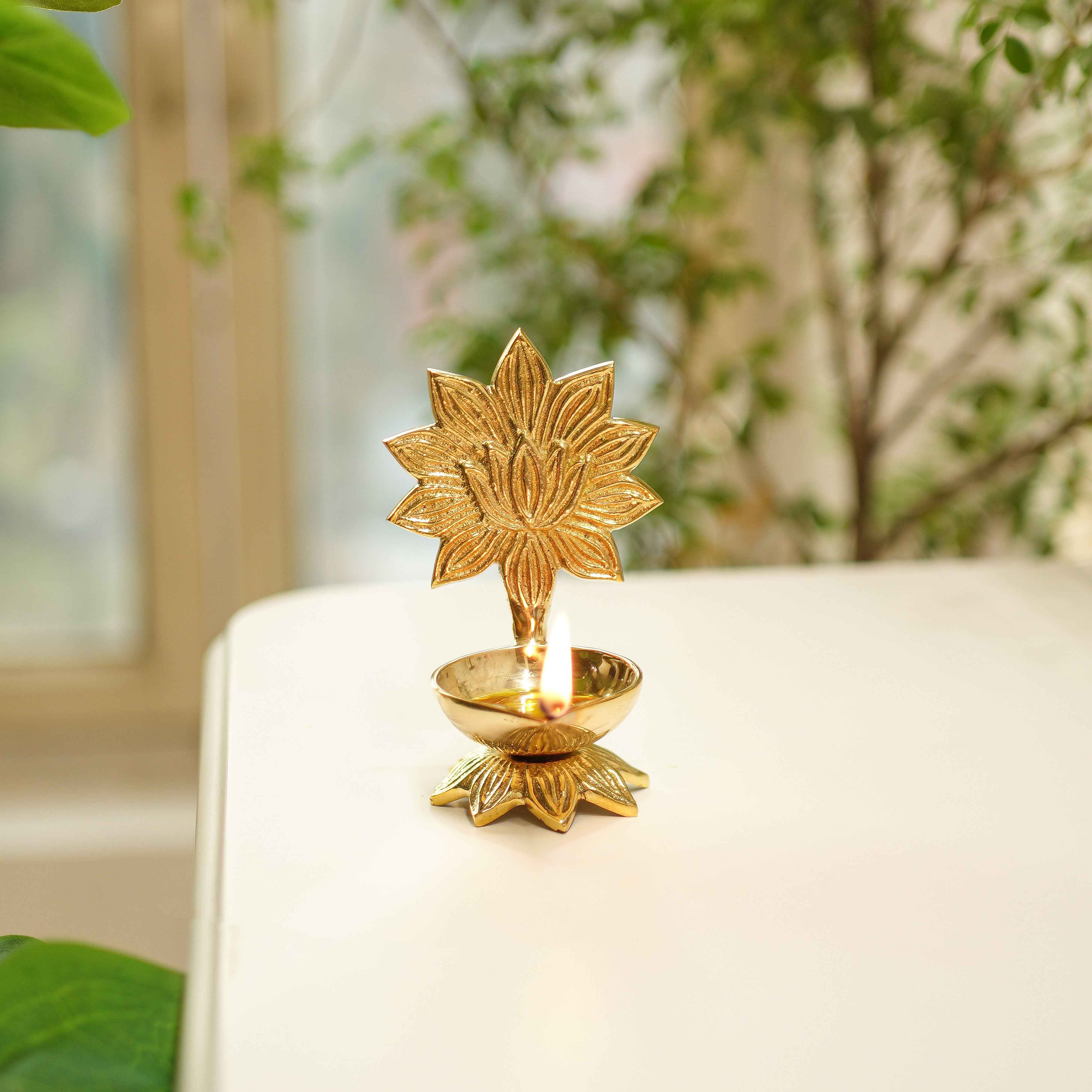 Brass Kamal Diya