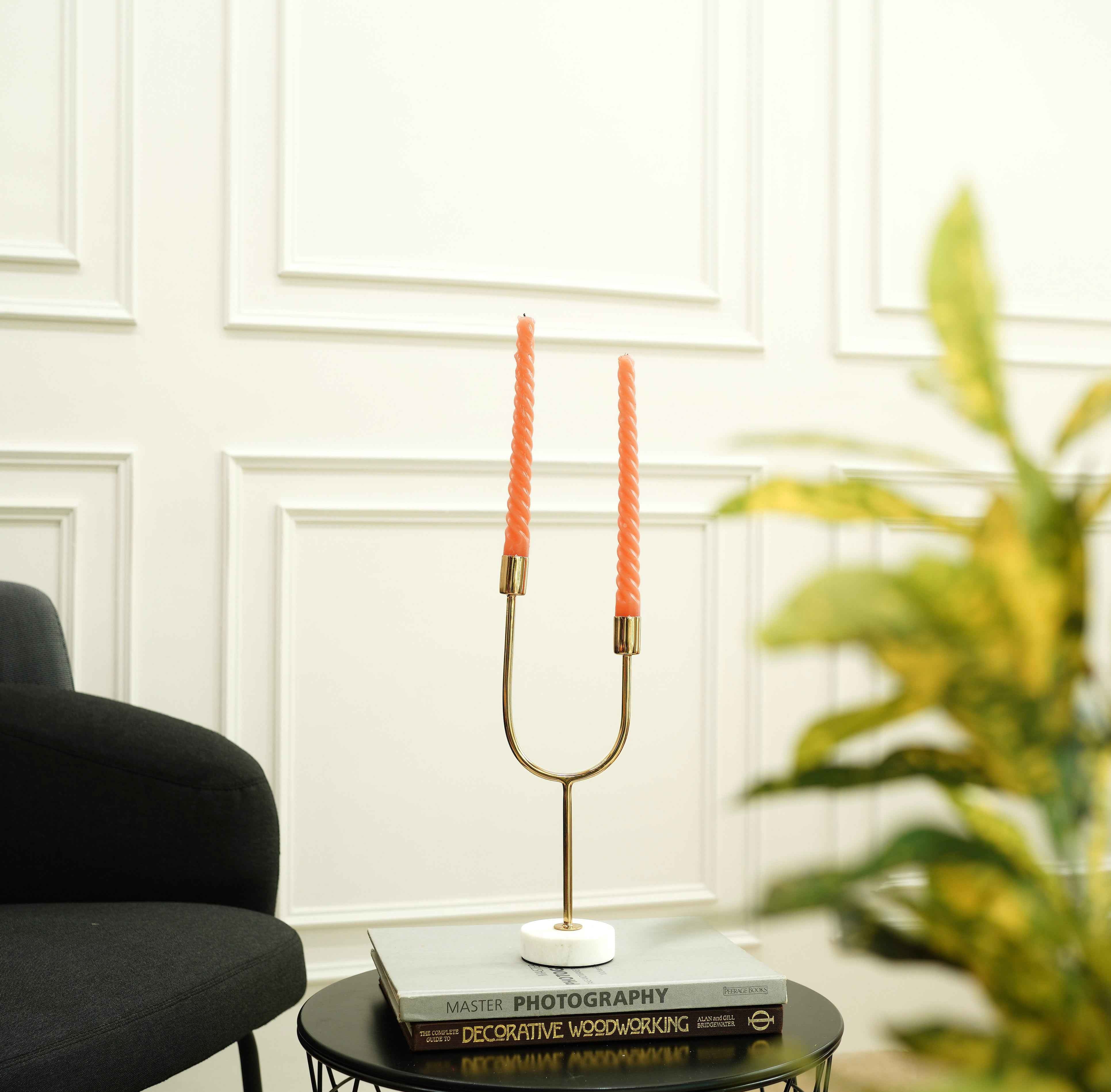 Golden Arc Dual Candle Holder