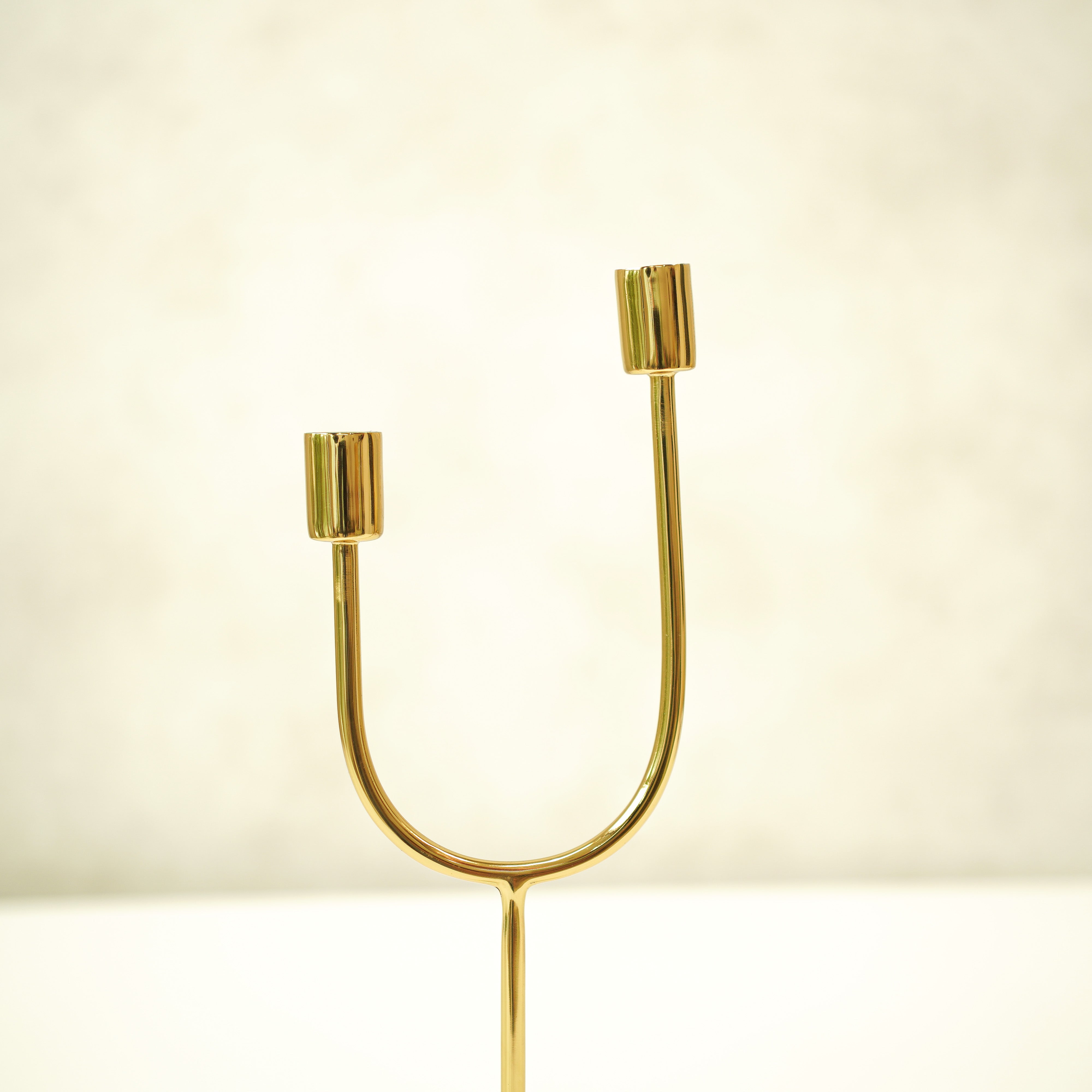Golden Arc Dual Candle Holder