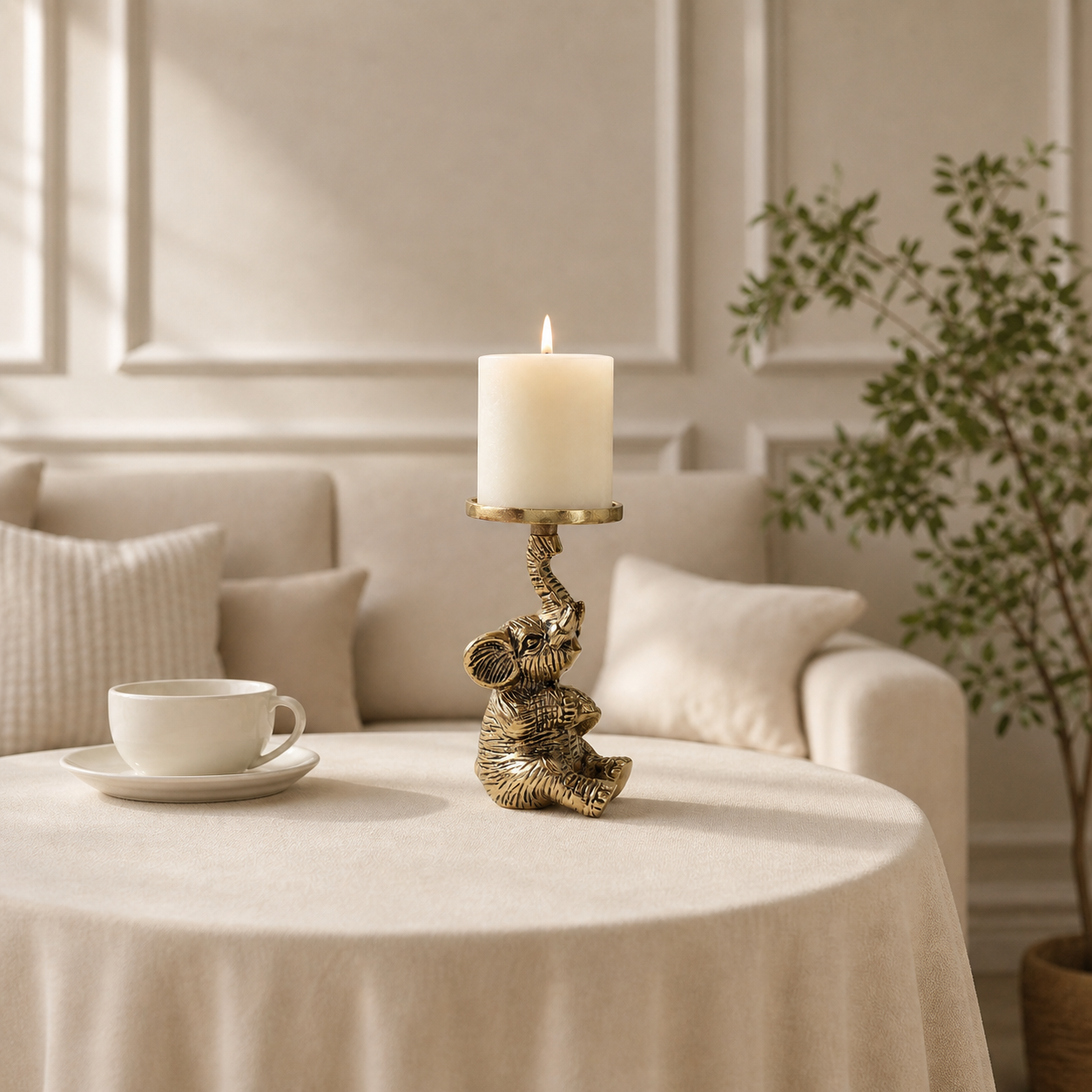 Adorable Baby Elephant Candle Holder