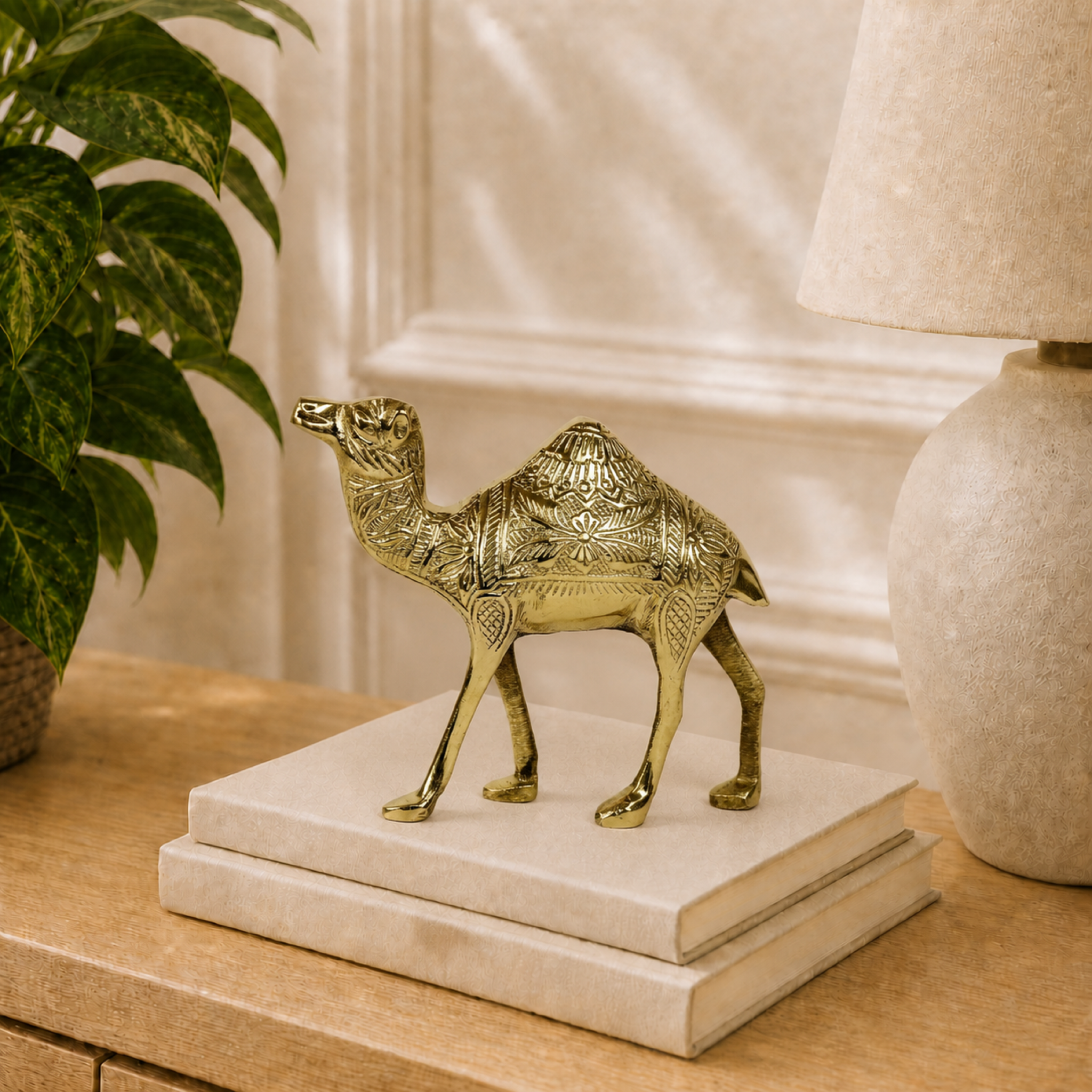 Brass camel figurine – handcrafted animal statue