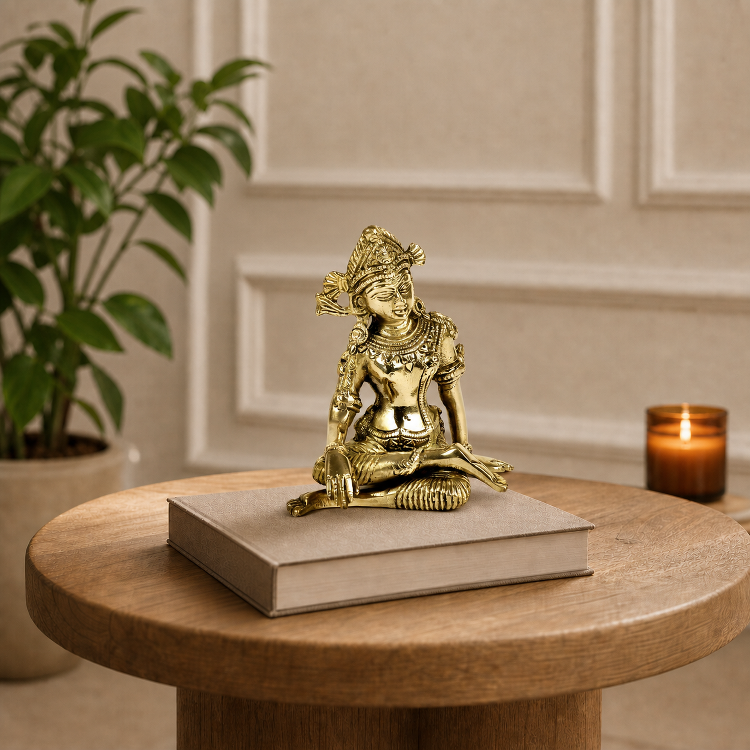 Brass Indra Dev Idol