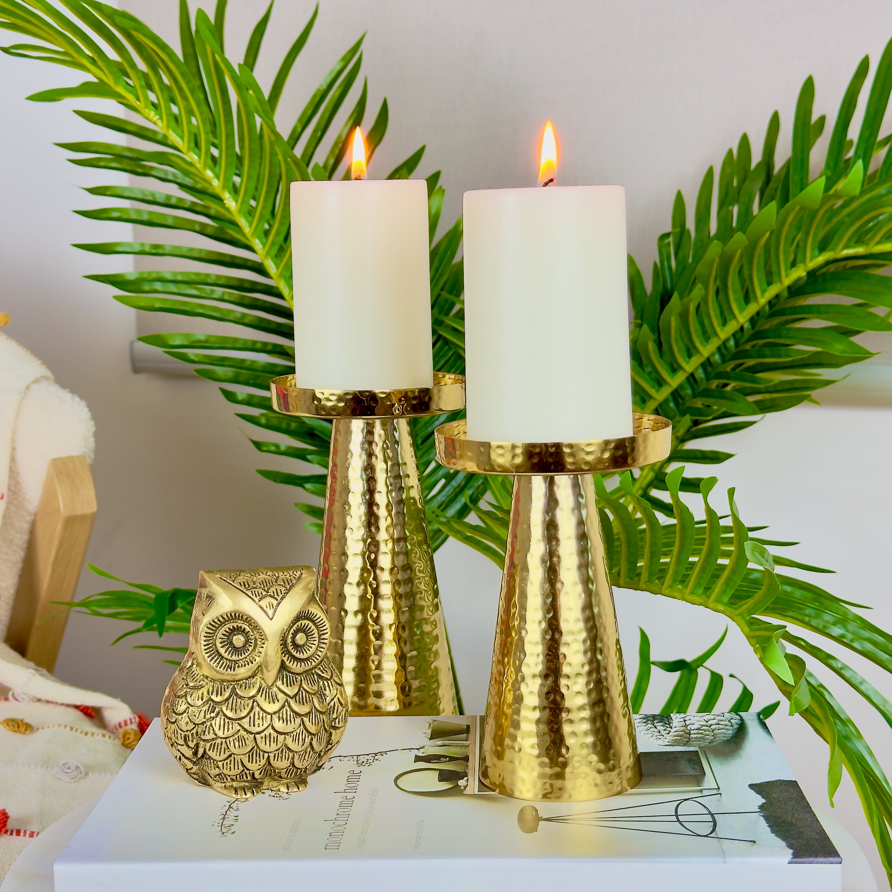 Product image of the Brass Owl Statue from Indian Impressions, featuring a finely detailed owl symbolizing wisdom and protection. Ideal for Vastu, home décor, or gifting, this handcrafted piece brings positive energy and elegance to any space.