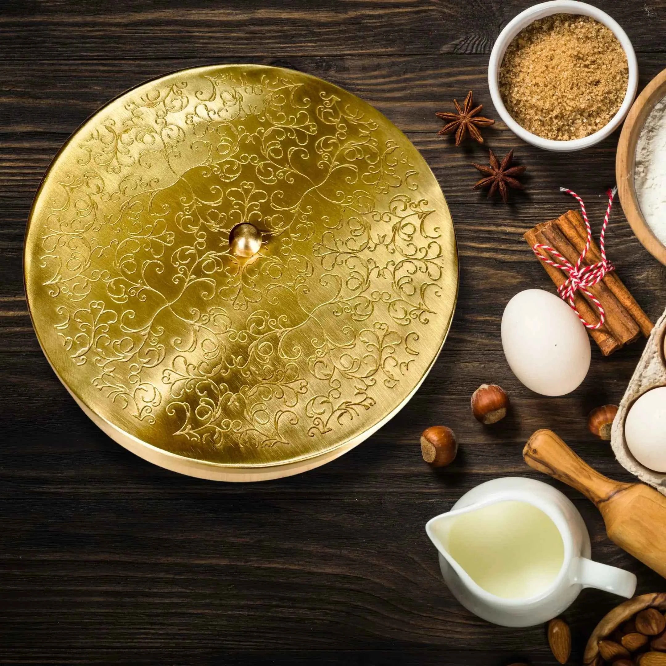 Brass Spice Box with Gift Box
