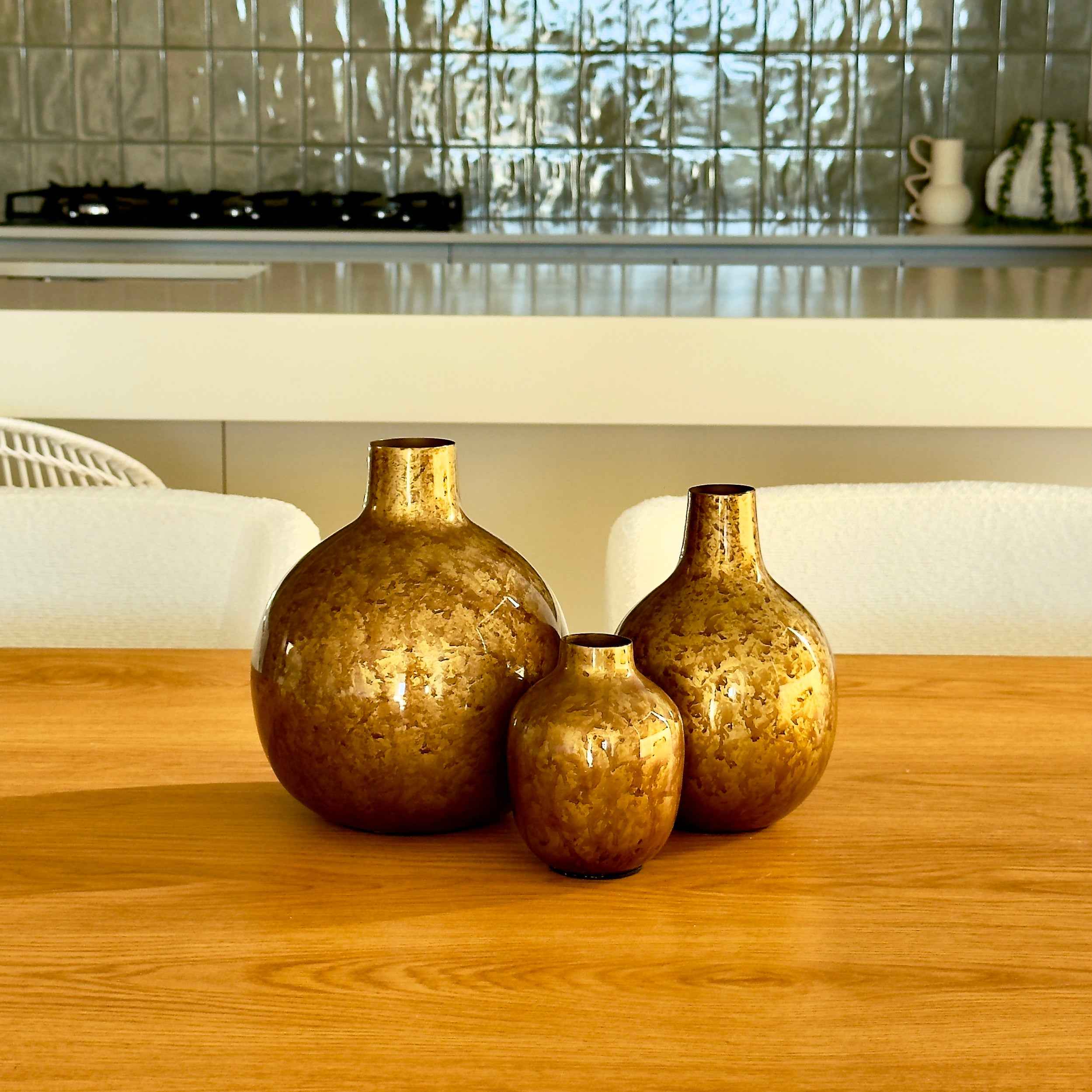 Metal Bud Vase - Set of 3