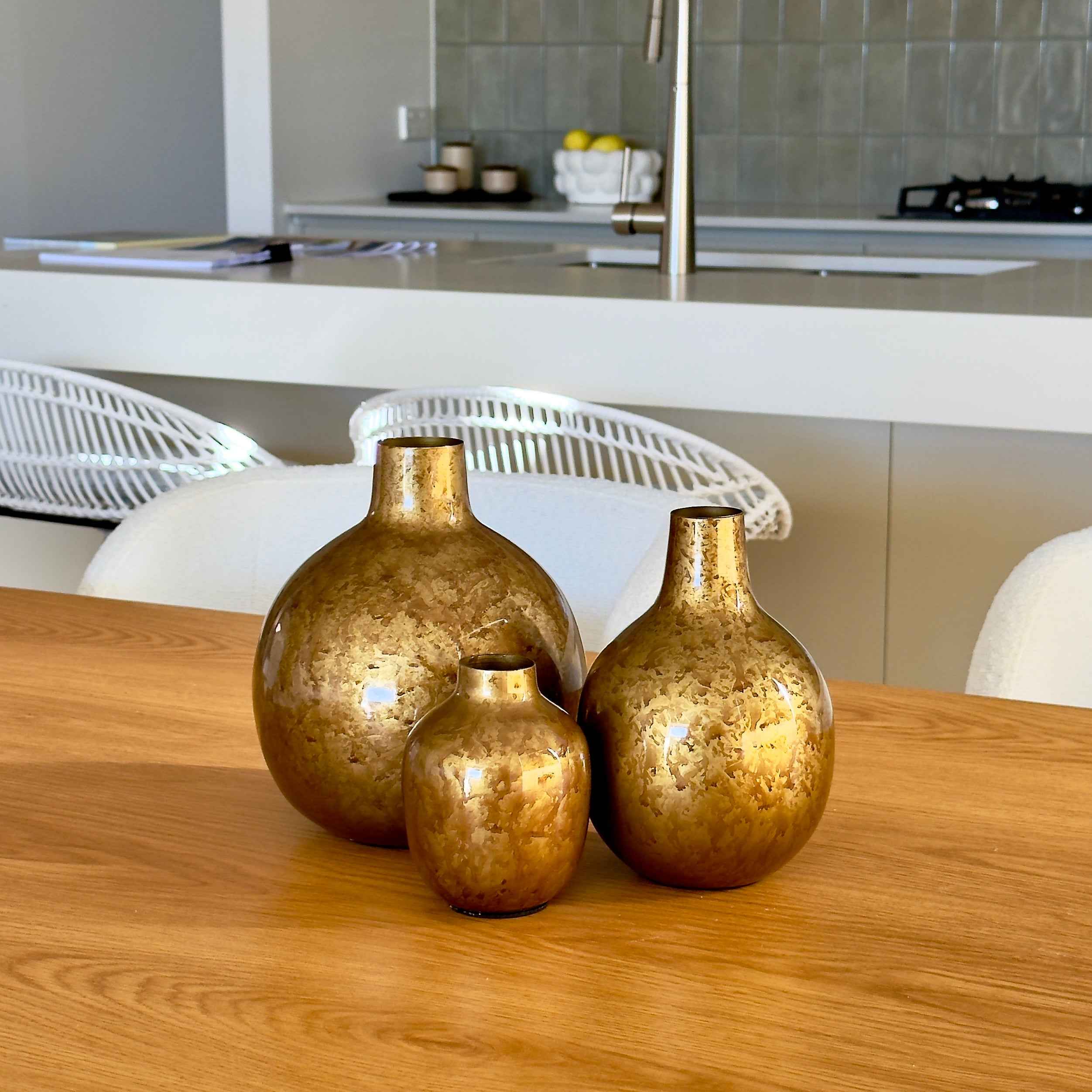 Metal Bud Vase - Set of 3