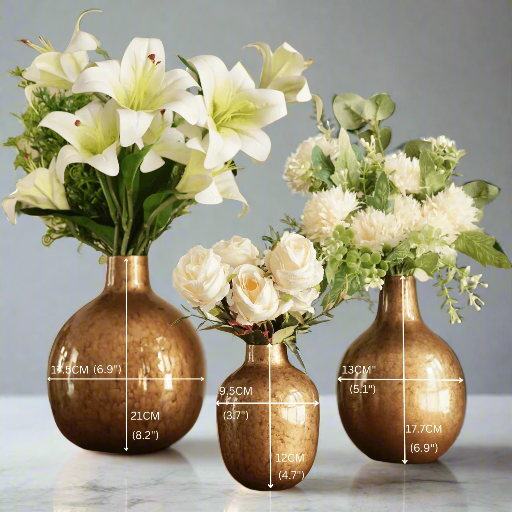 Metal Bud Vase - Set of 3