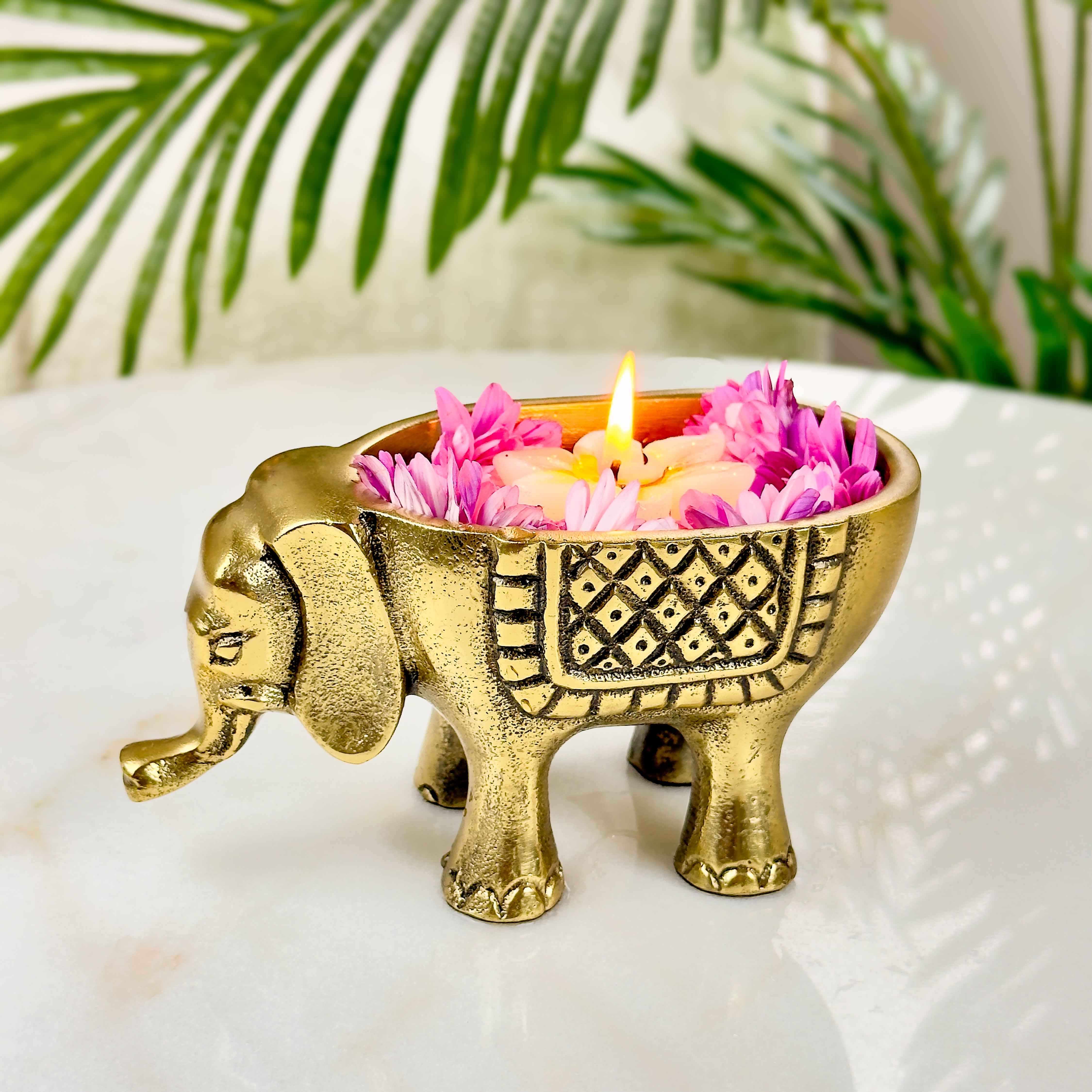 Elephant Antique Brass Finish with Gift Box