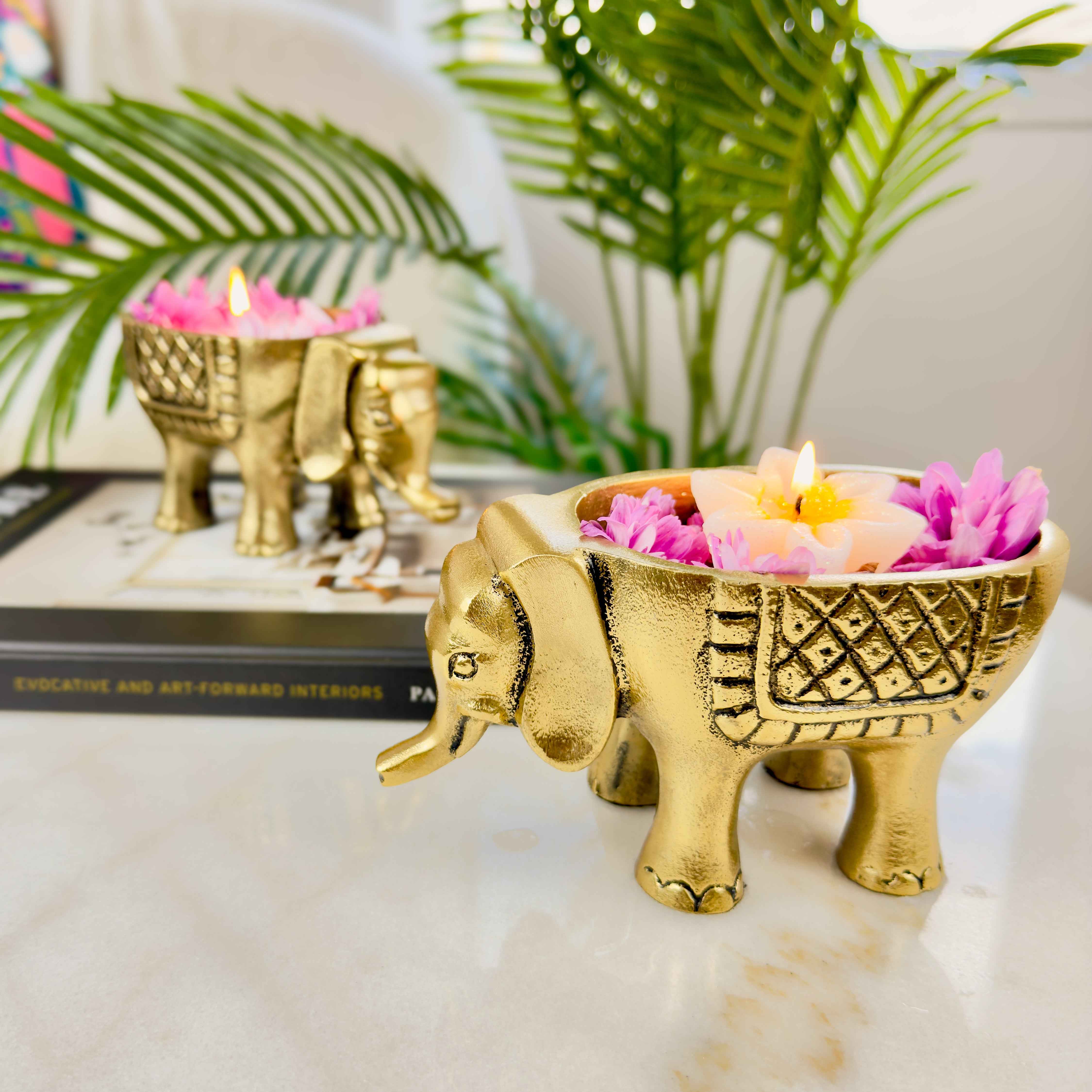 Elephant Antique Brass Finish with Gift Box