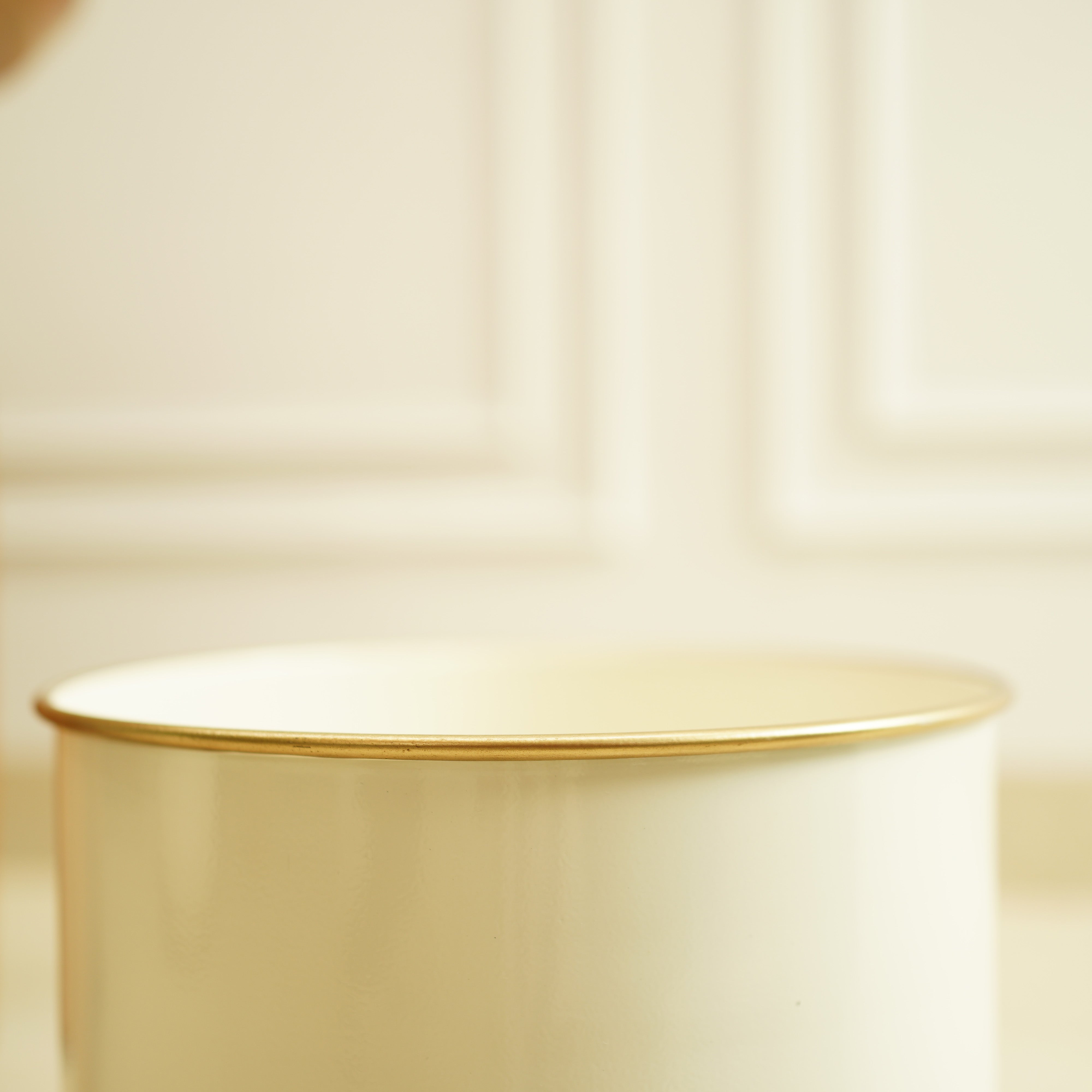 Floor Metal Planters, Set of 2 | White