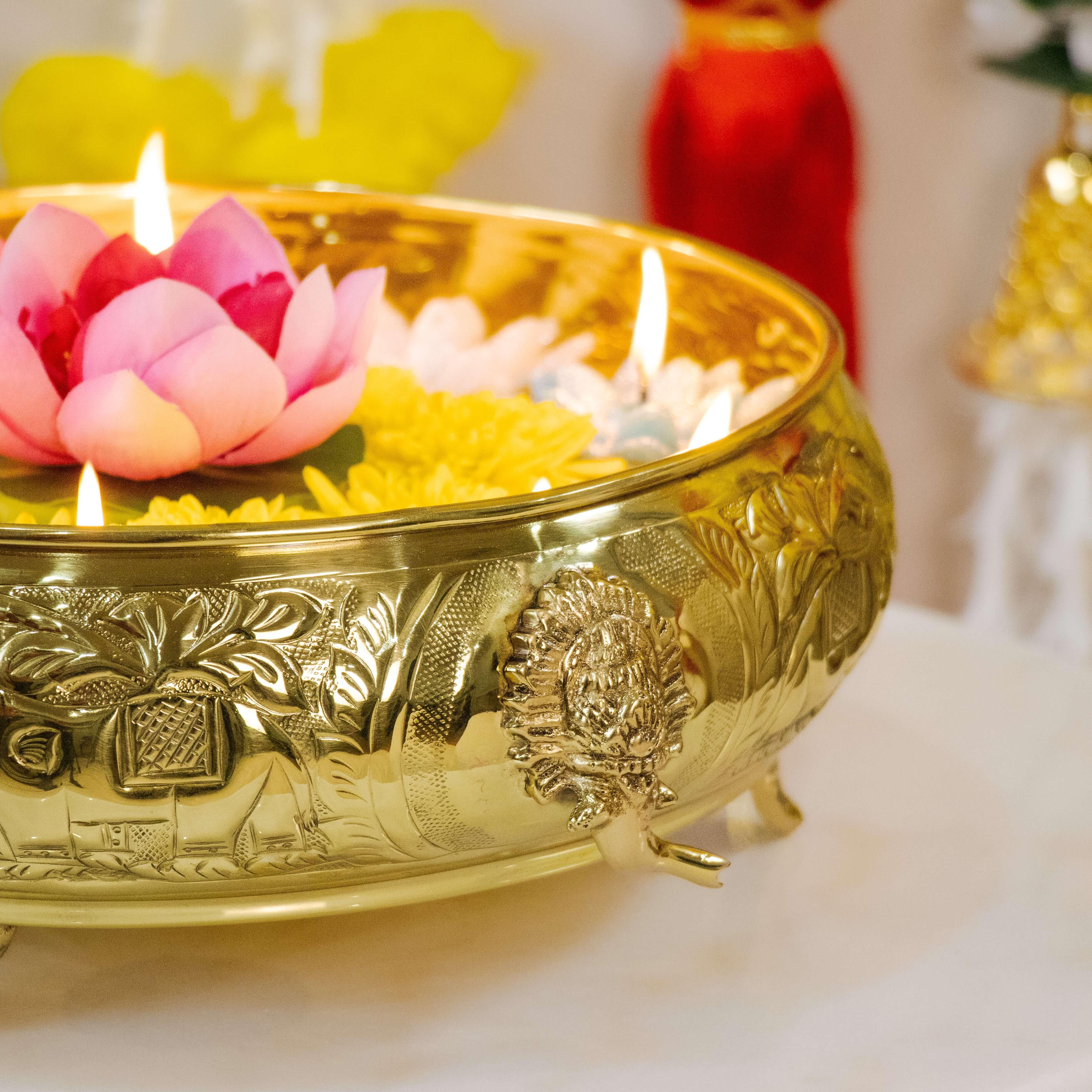 Gajgamini Brass Urli - Indian Impressions