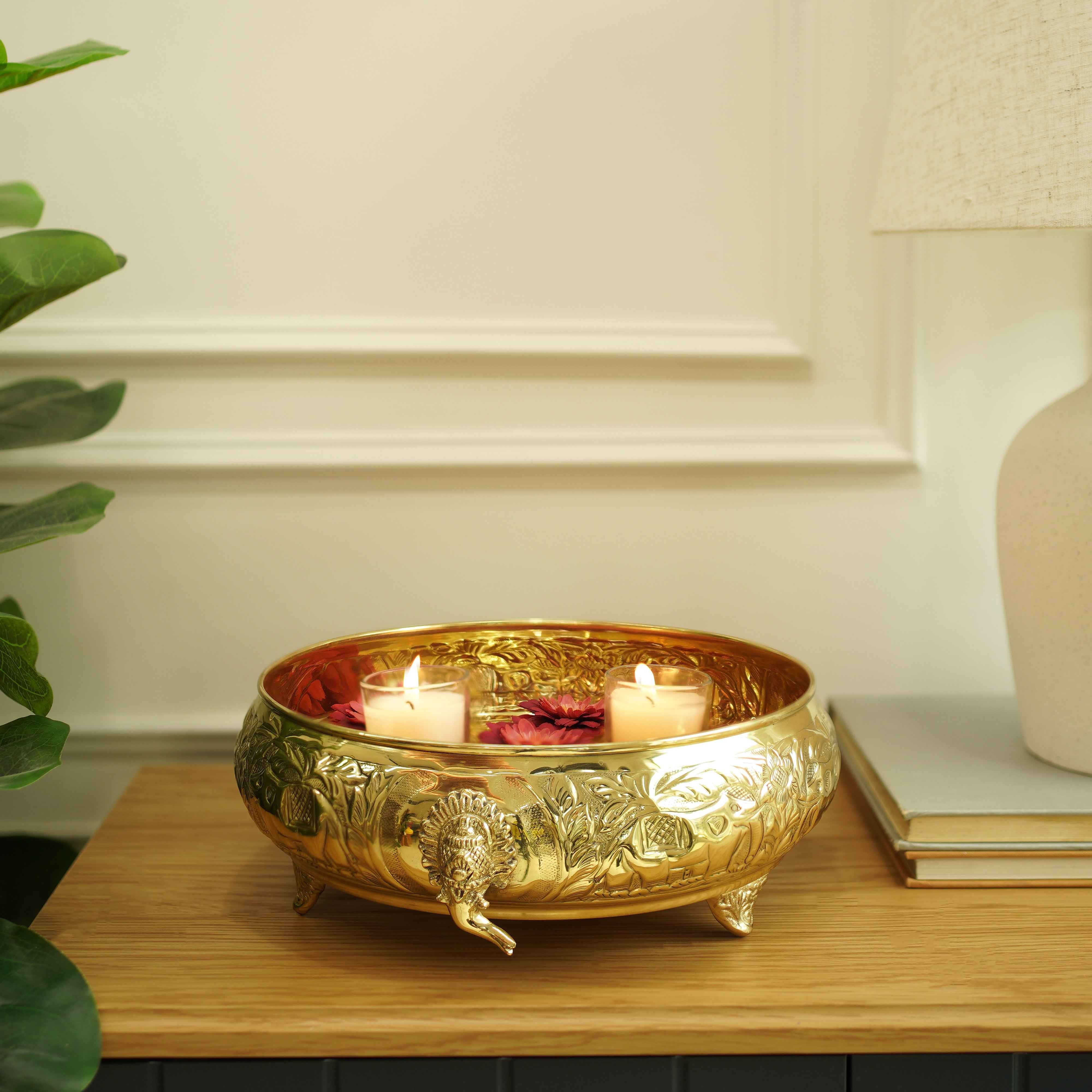 Gajgamini Brass Urli