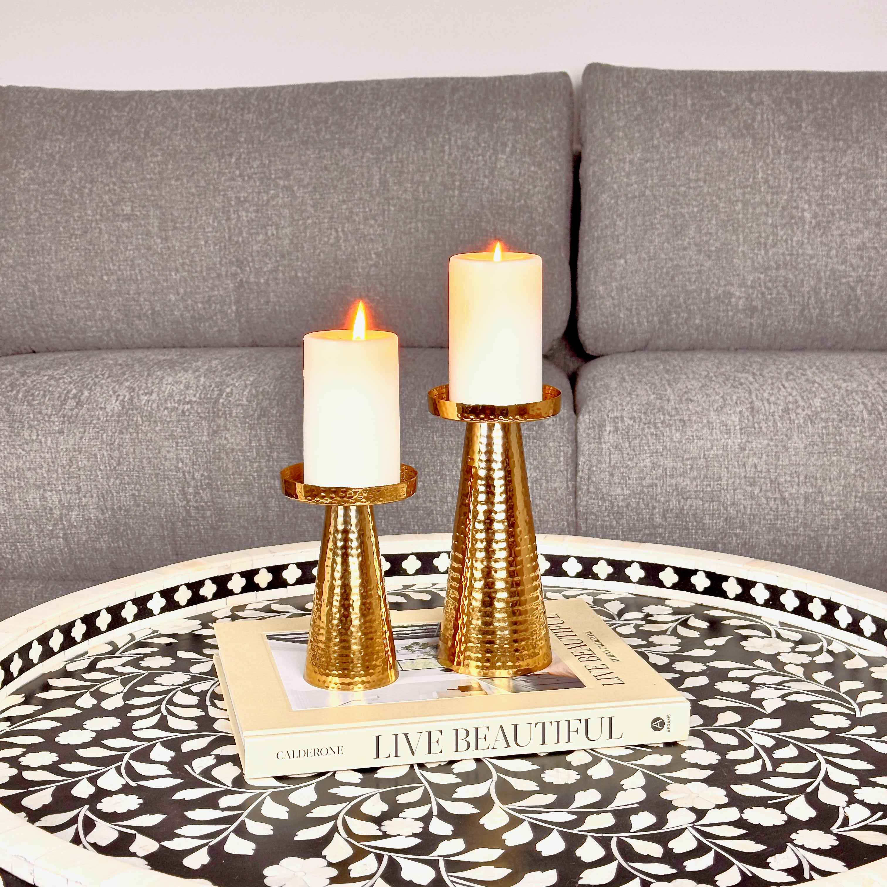 Metal Candle Holder - set of 2