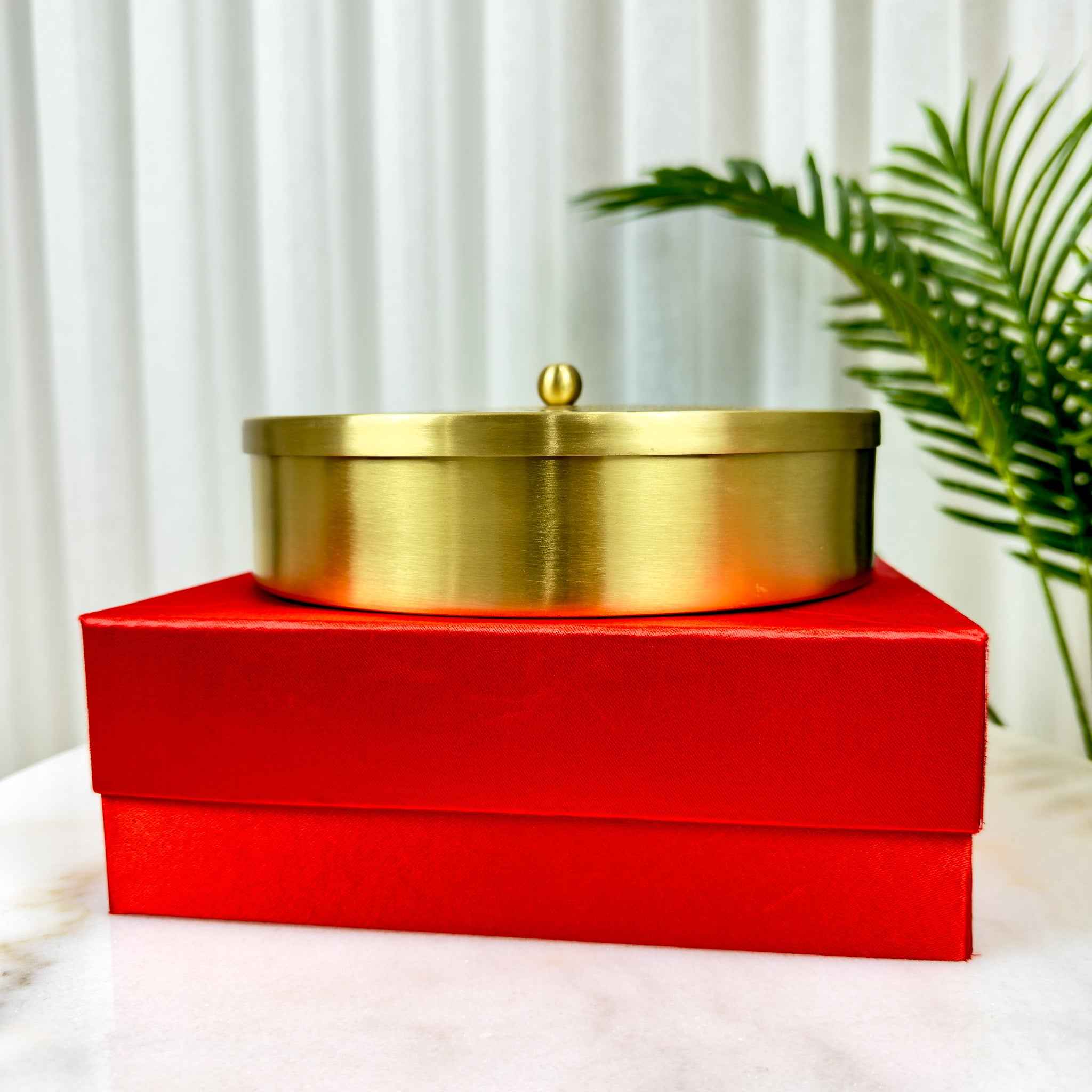 Brass Spice Box with Gift Box