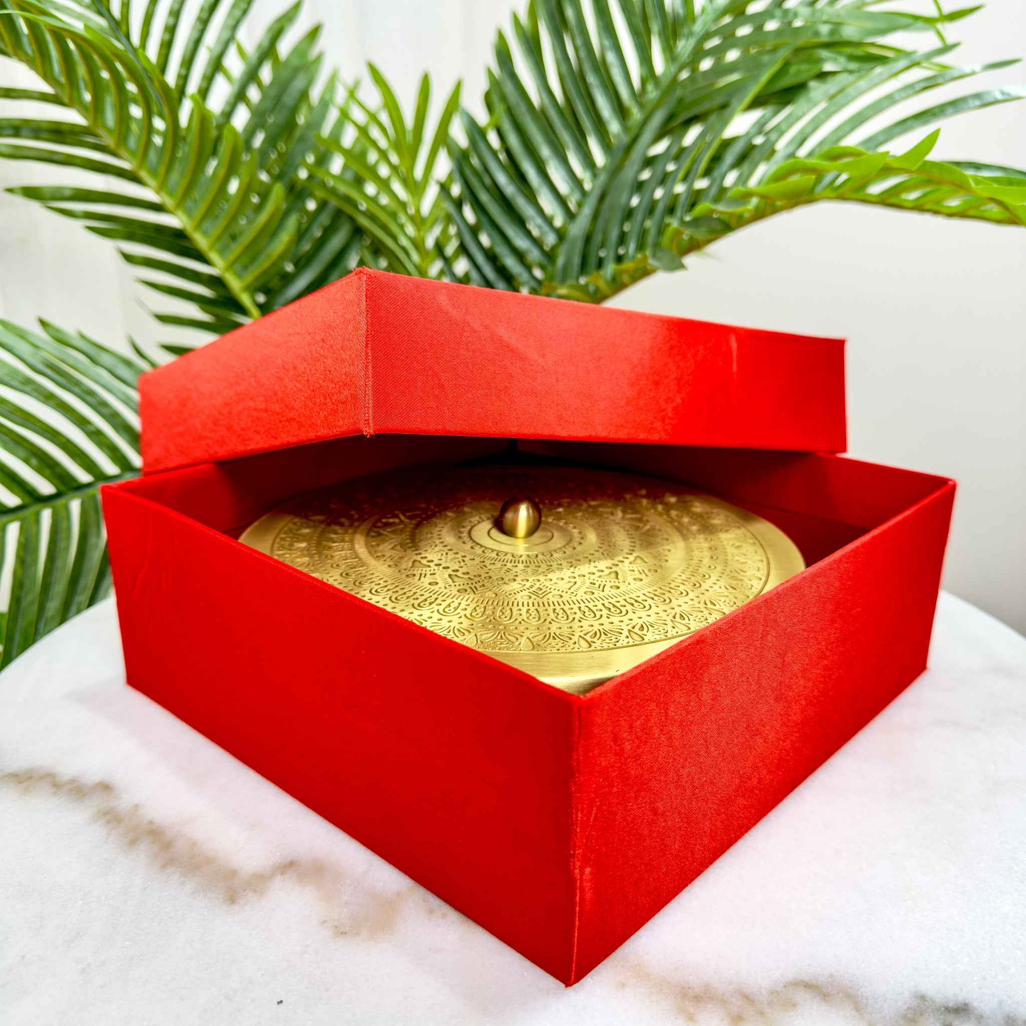 Brass Spice Box with Gift Box