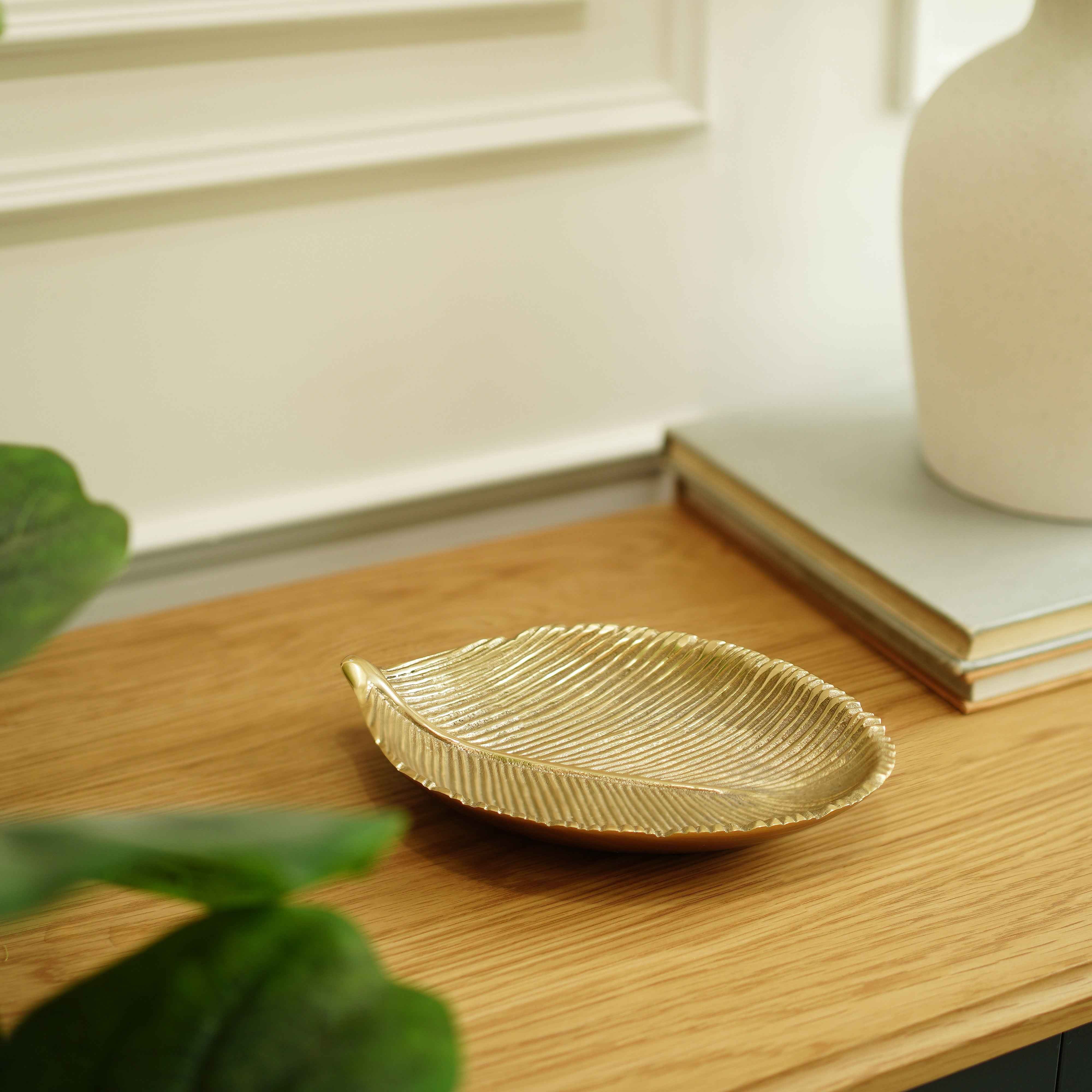 Leaf Shaped Platter | Gold