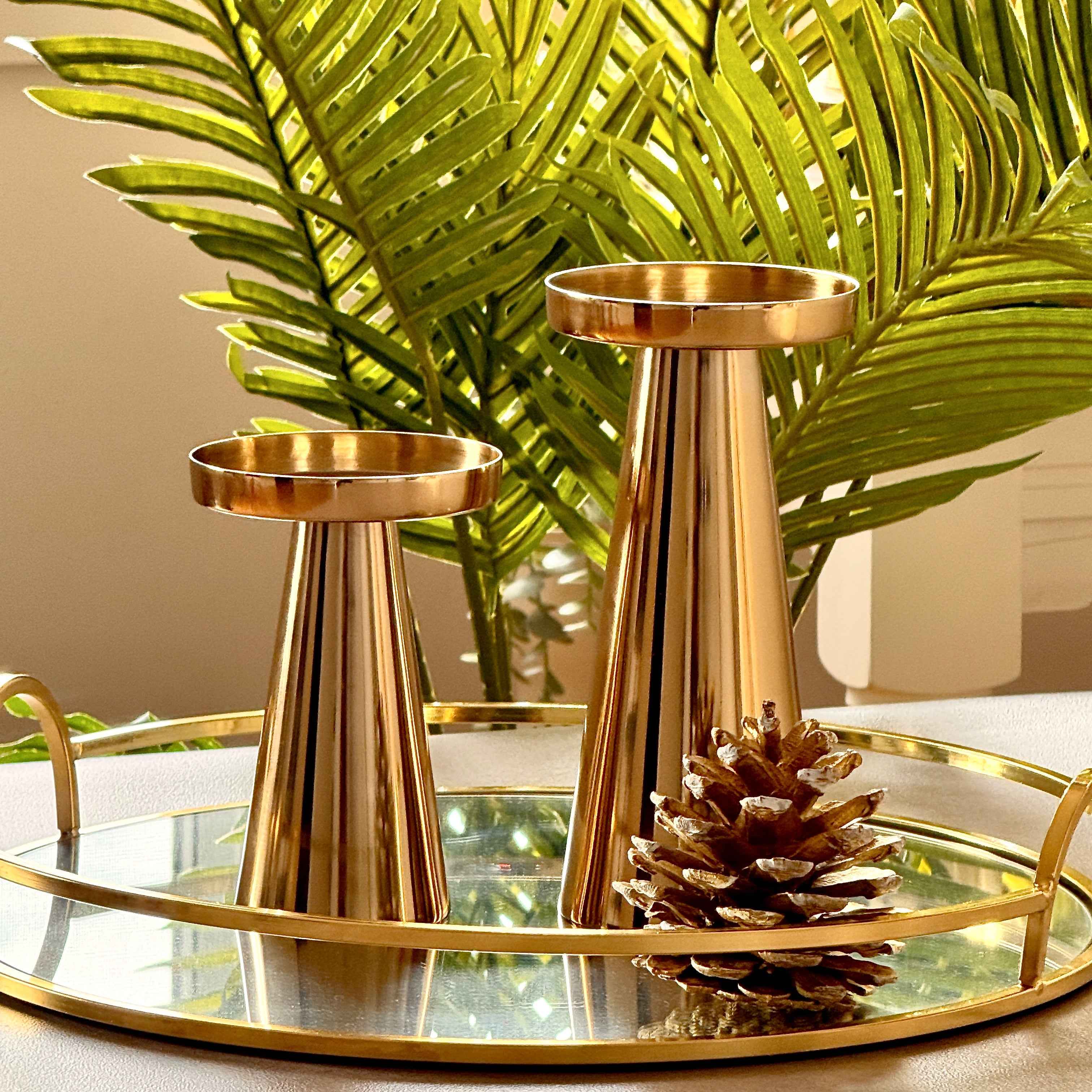 Metal Candle Holder - set of 2