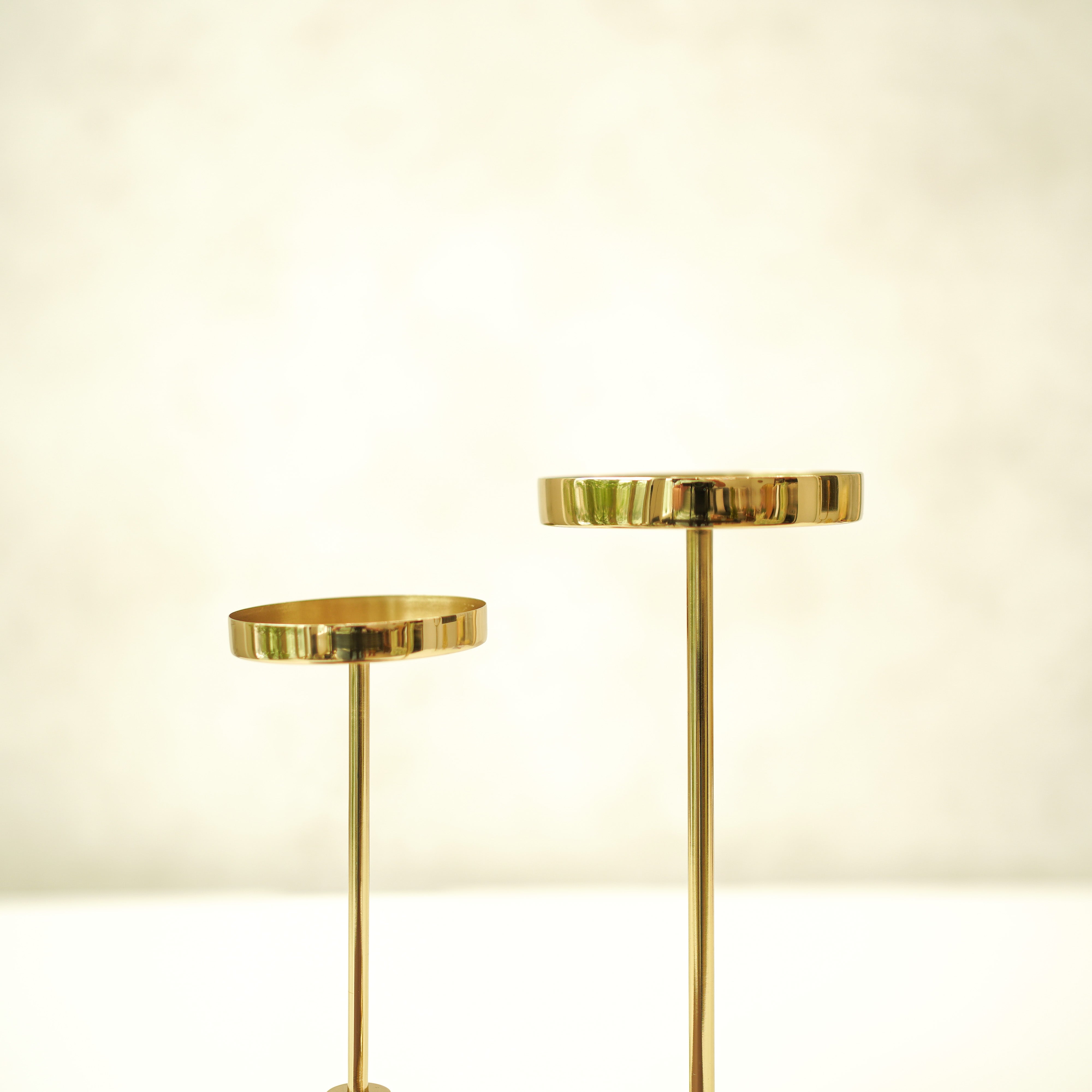 Pillar Candle Holder Set | Gold