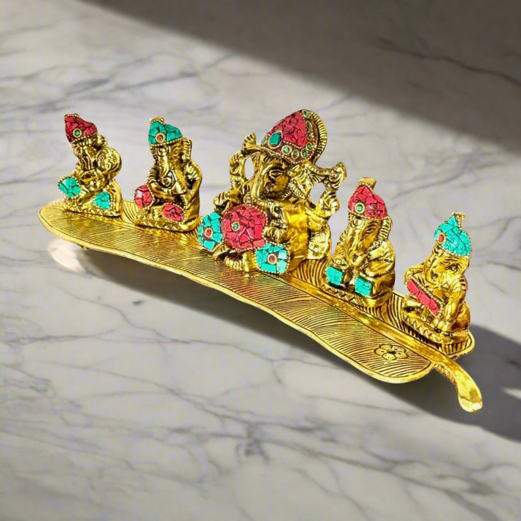 Ganesha on banana leaf