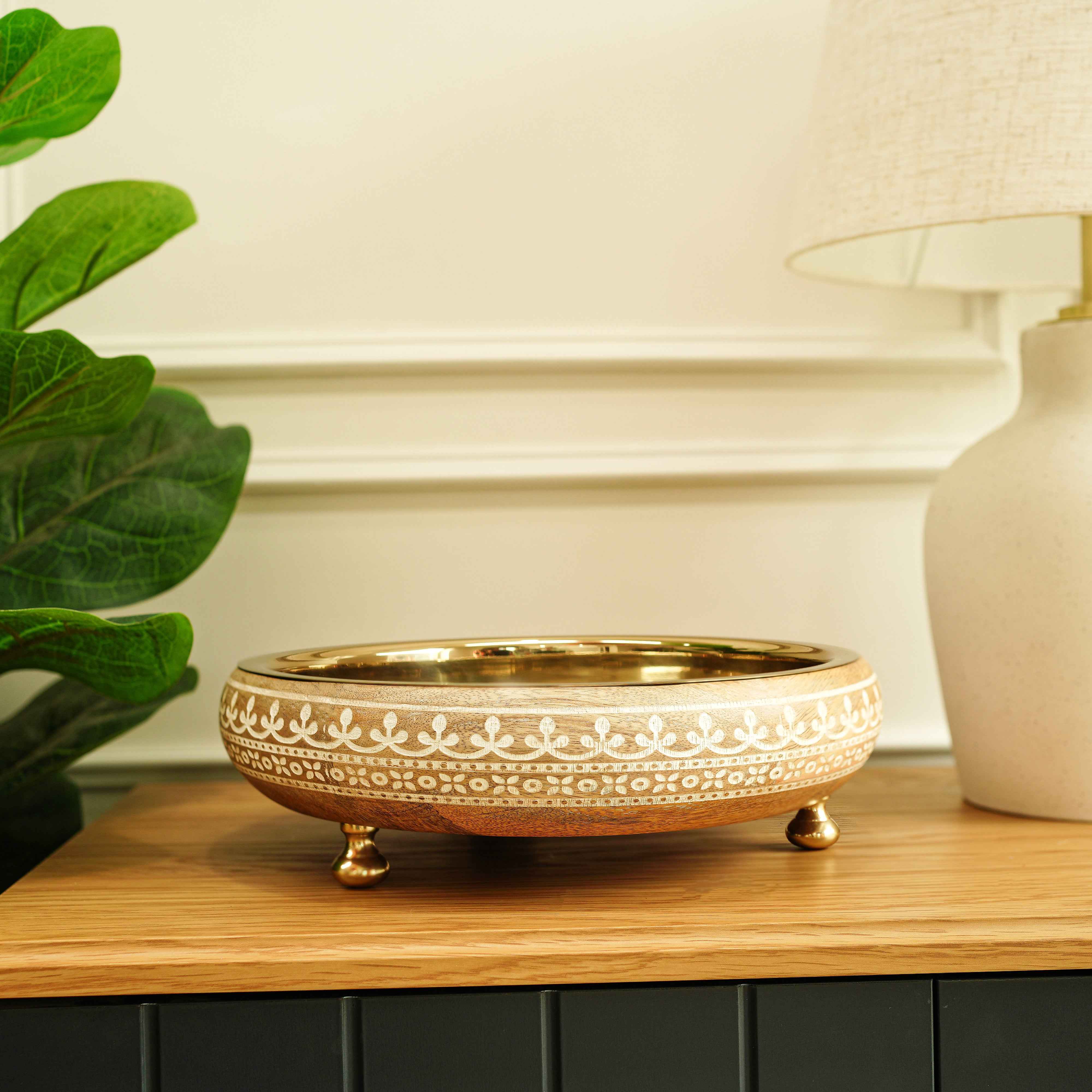 Virasat Urli | Wood & Stainless Steel