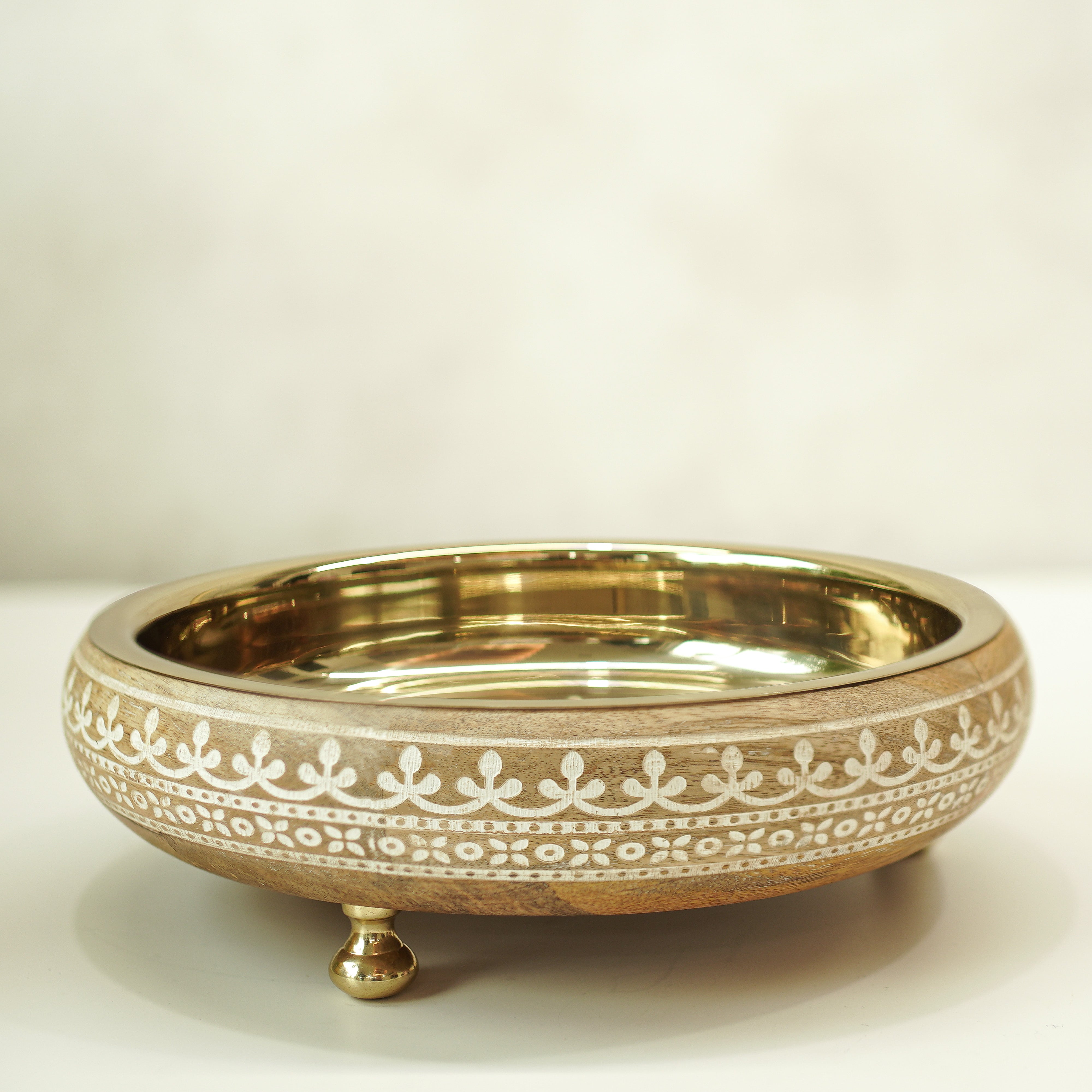 Virasat Urli | Wood & Stainless Steel