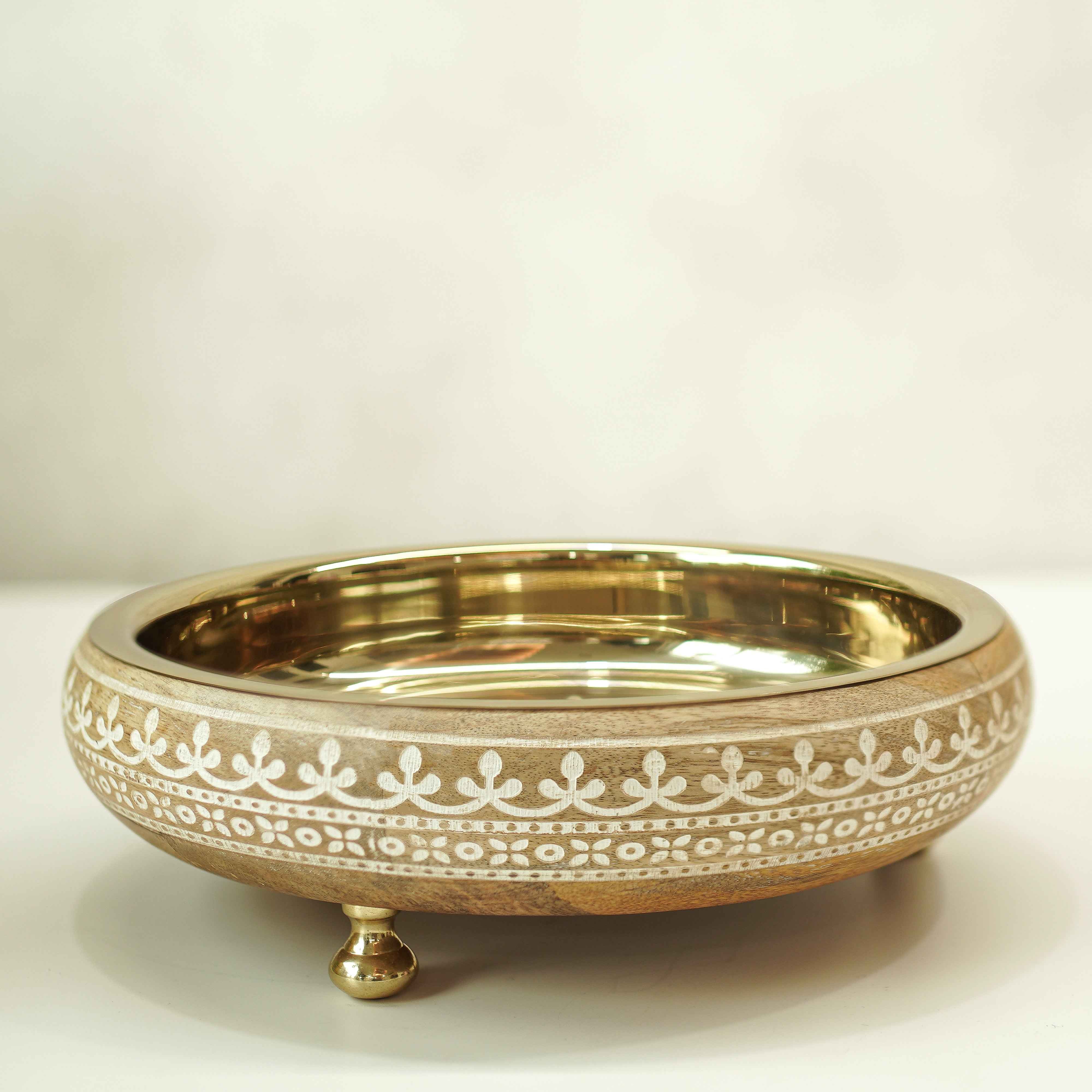 Virasat Urli | Wood & Stainless Steel