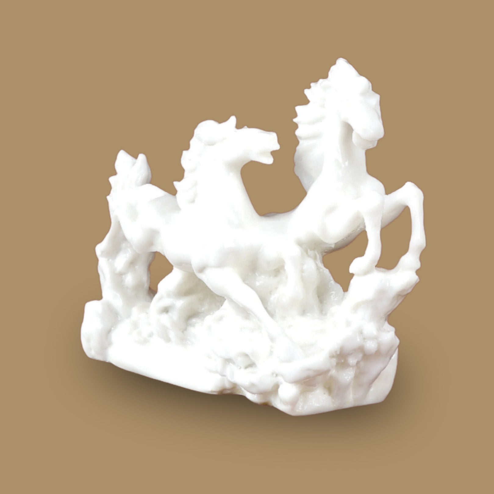 Product image of the Vastu Two White Horses from Indian Impressions, featuring two beautifully crafted white horse figurines symbolizing power, success, and positive energy. Perfect for Vastu corrections, home décor, or gifting, these horses add elegance and harmony to any space, bringing good fortune and strength.
