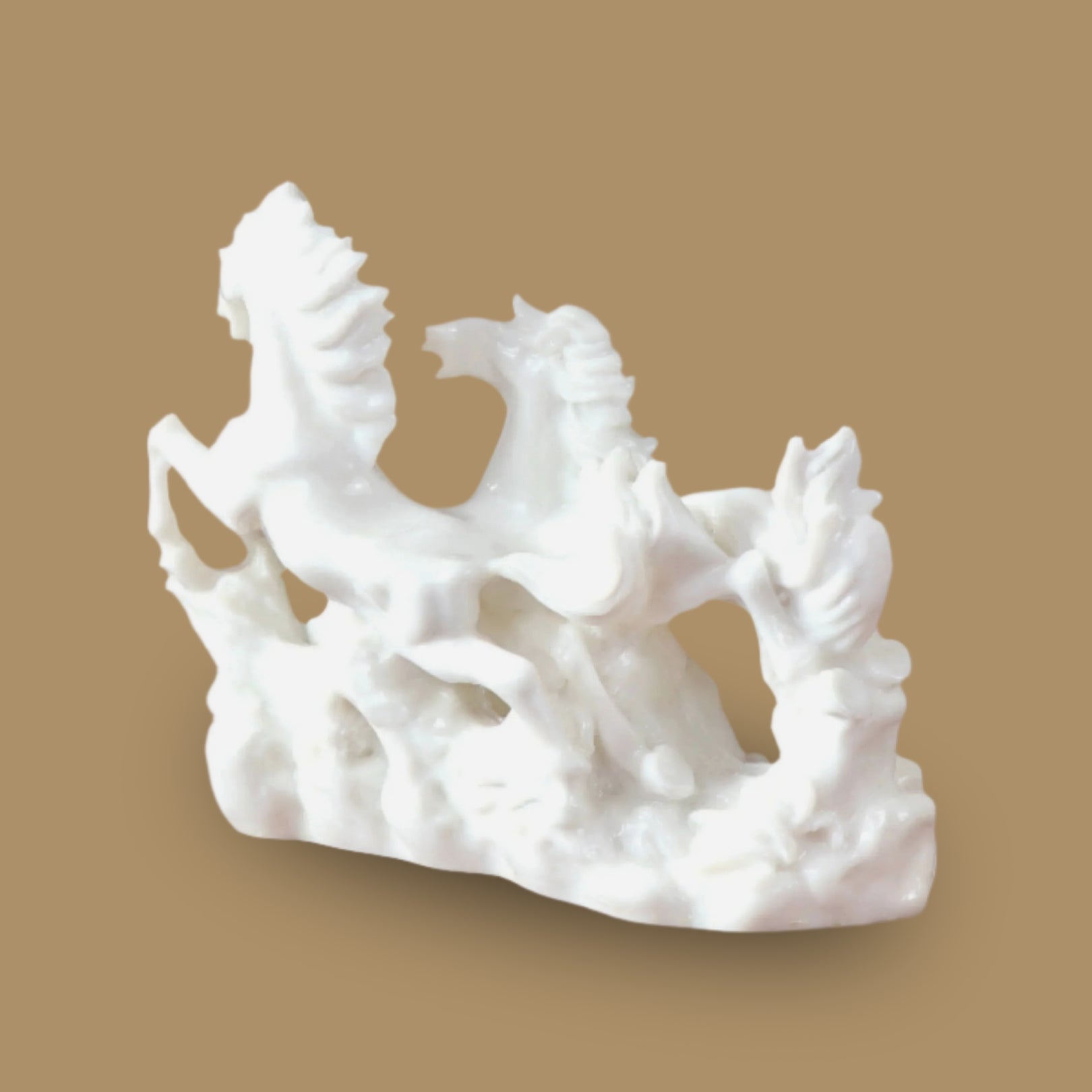 Product image of the Vastu Two White Horses from Indian Impressions, featuring two beautifully crafted white horse figurines symbolizing power, success, and positive energy. Perfect for Vastu corrections, home décor, or gifting, these horses add elegance and harmony to any space, bringing good fortune and strength.
