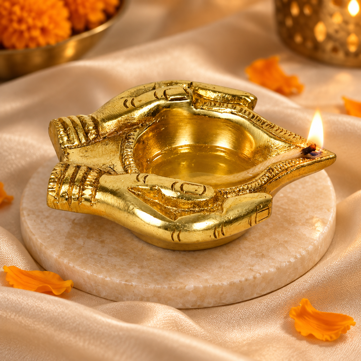 Brass Bhakti Deepak – ivory lifestyle