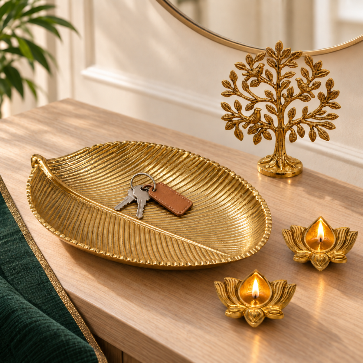 Griha Pravesh Housewarming Hamper - Brass Kalpvriksh Gift Set