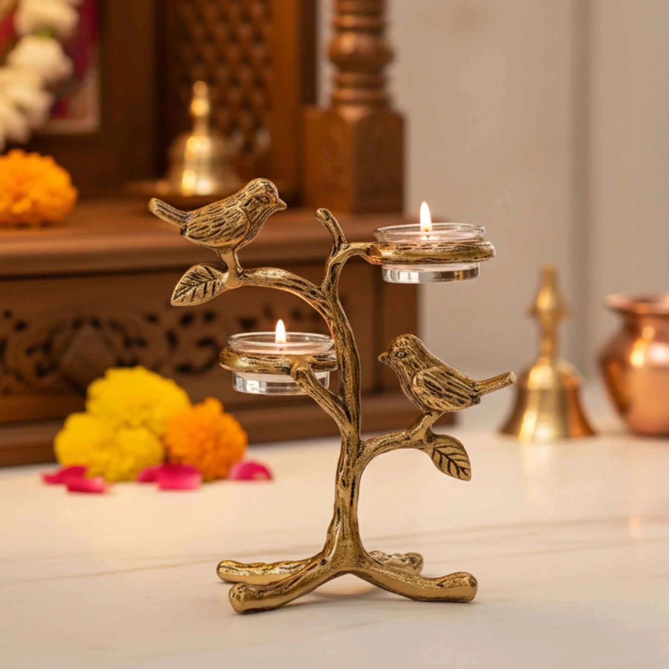 Birds on treeT Light holder in Gift Box
