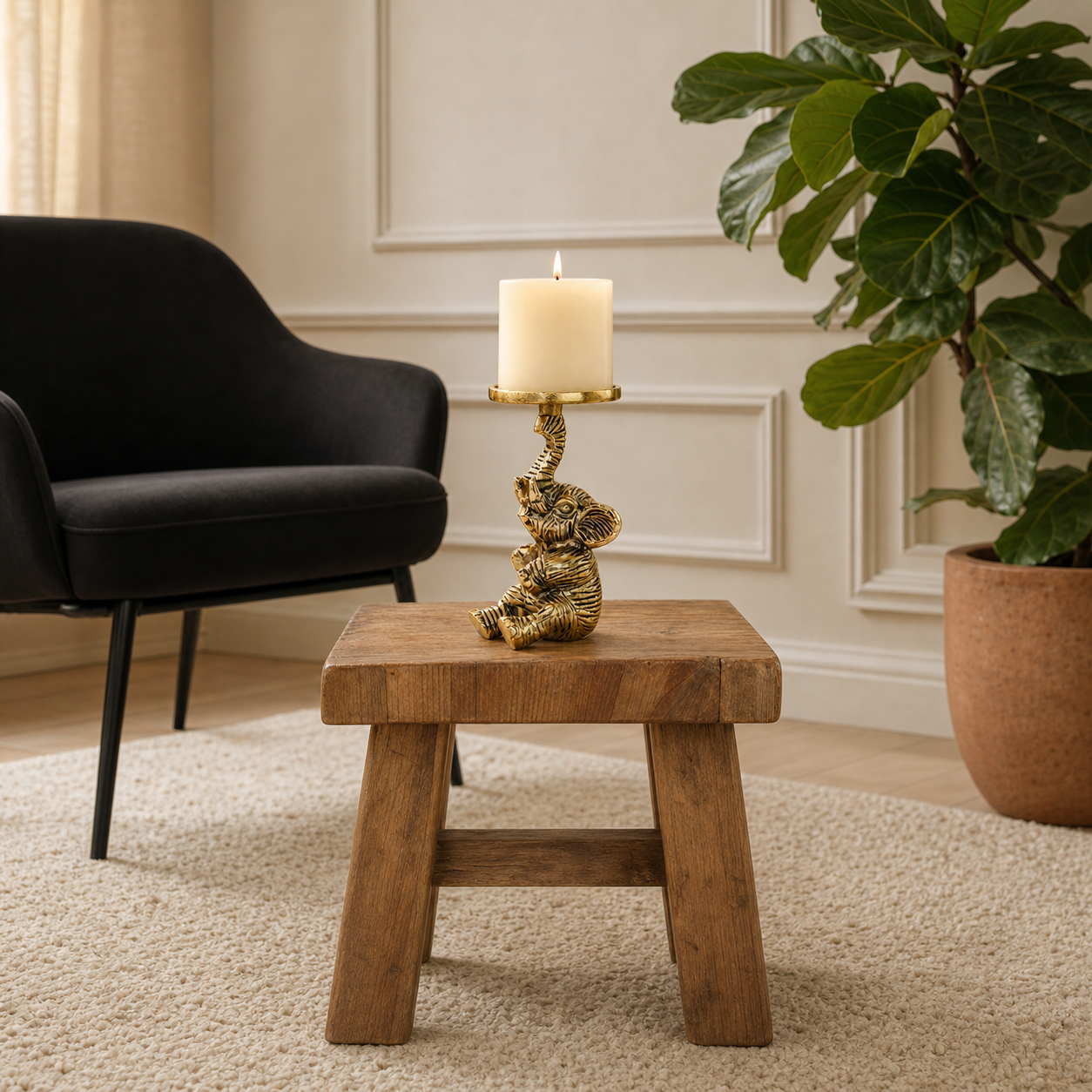 Adorable Baby Elephant Candle Holder