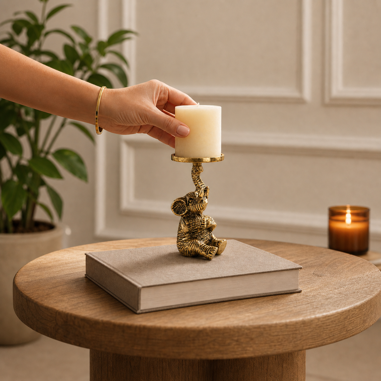 Adorable Baby Elephant Candle Holder