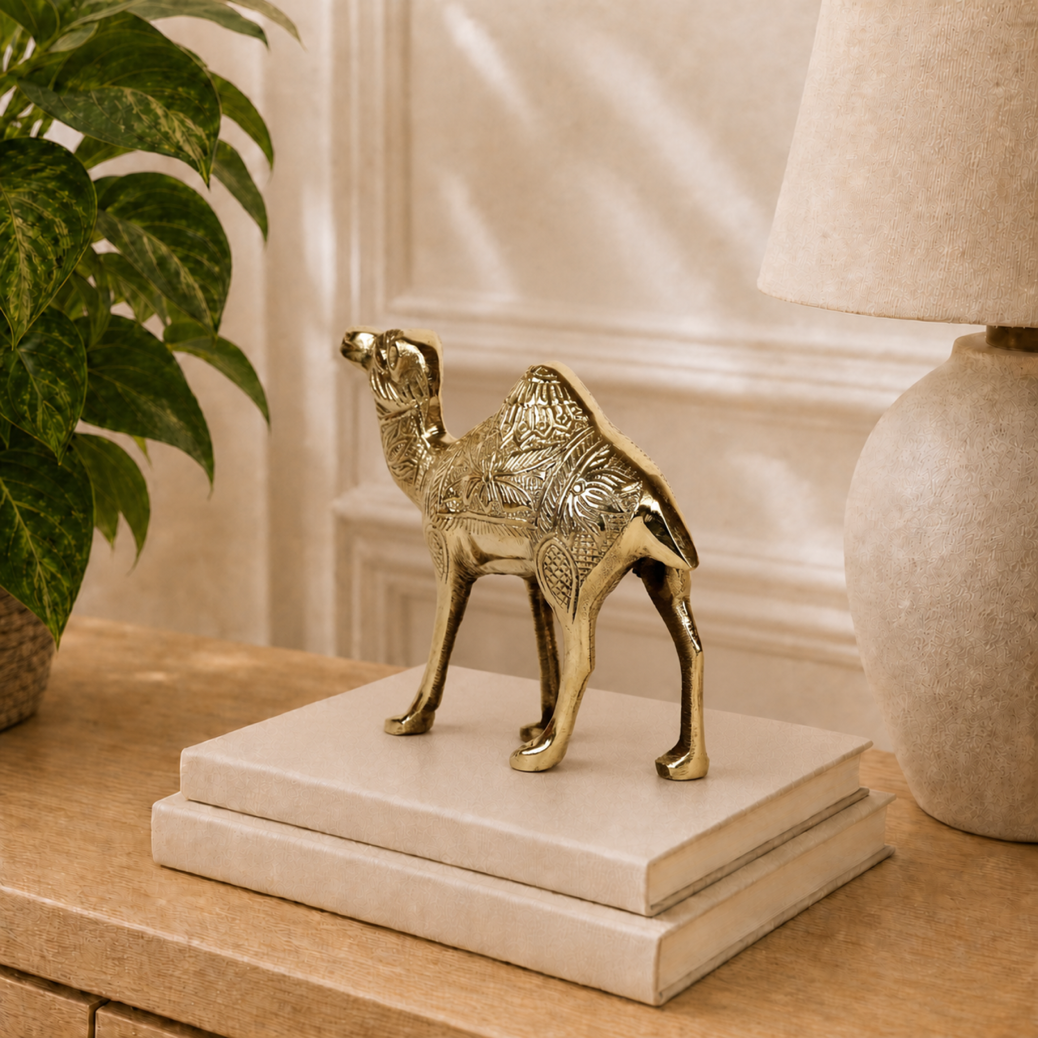 Brass camel figurine – handcrafted animal statue