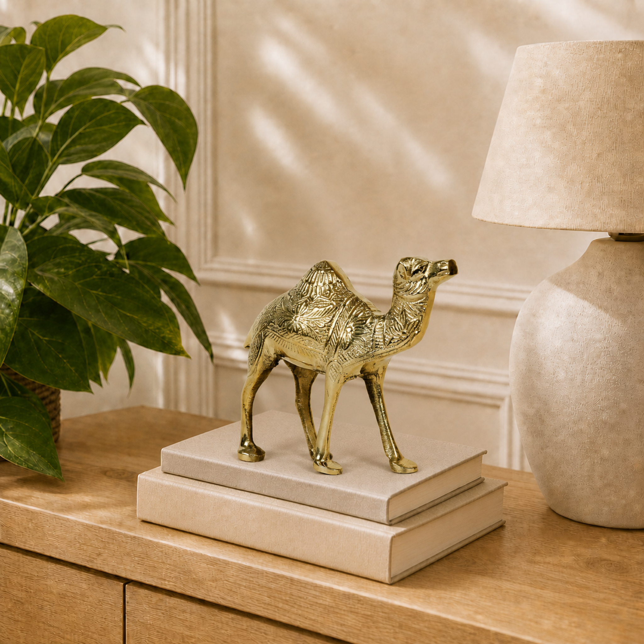 Brass camel figurine – handcrafted animal statue