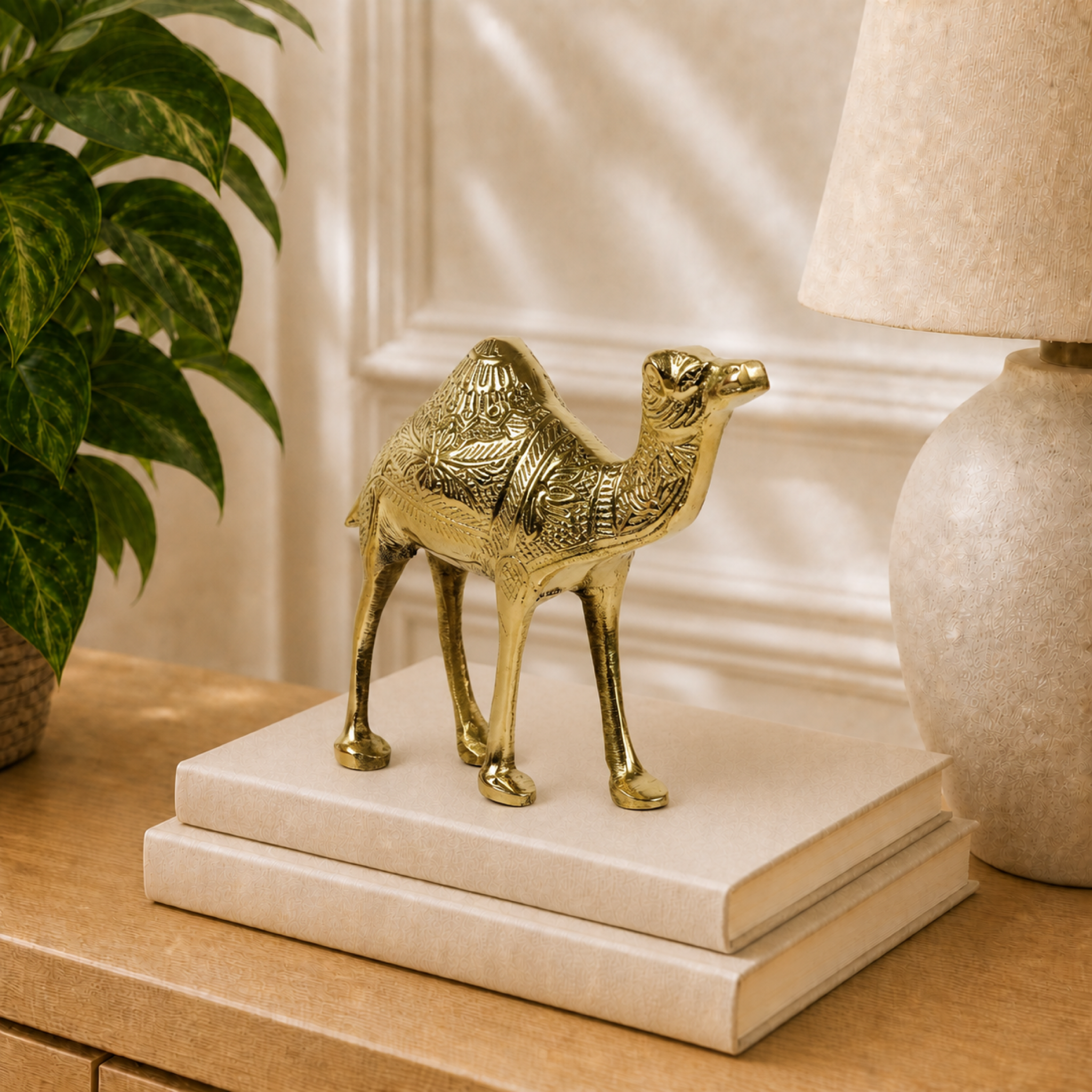 Brass camel figurine – handcrafted animal statue