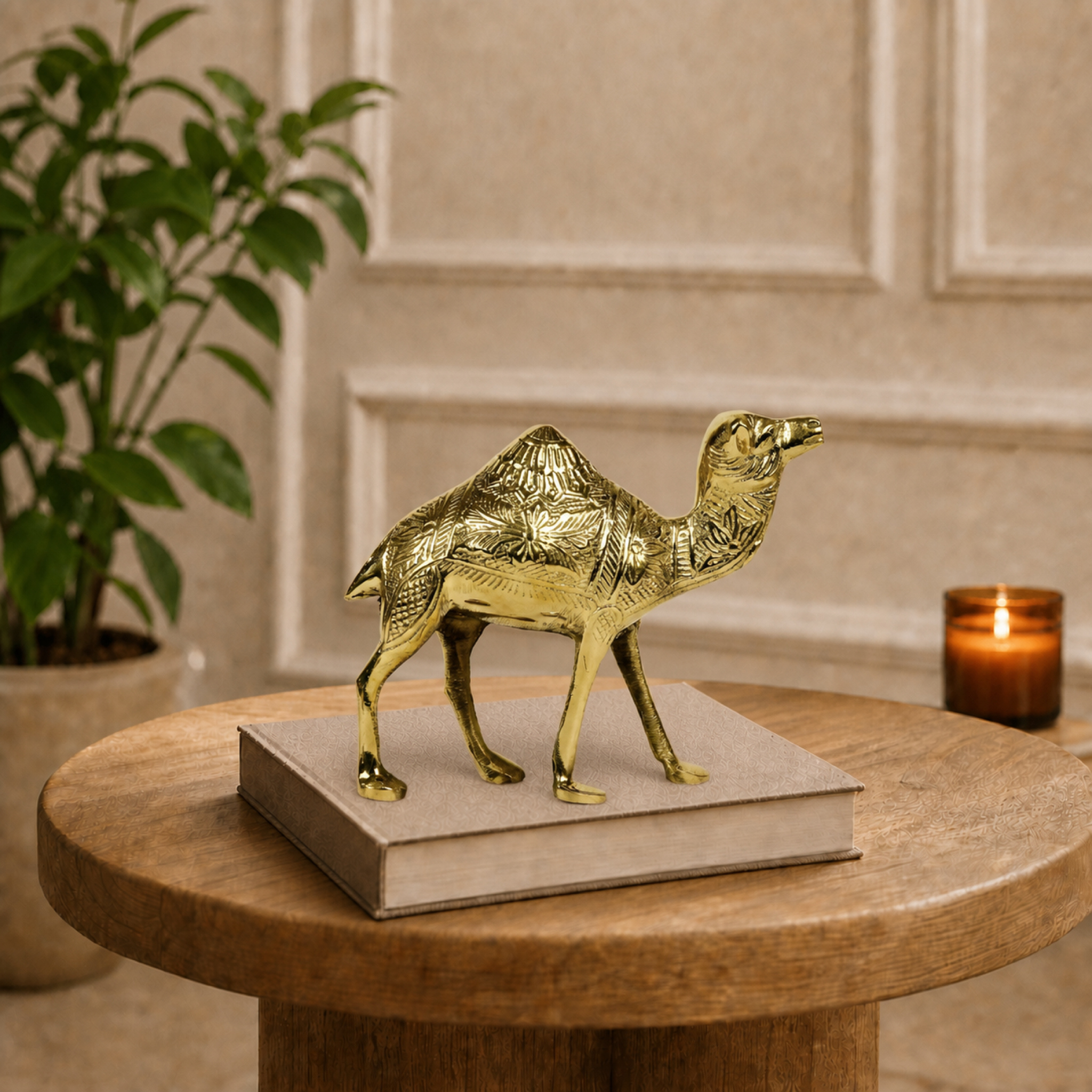 Brass camel figurine – handcrafted animal statue