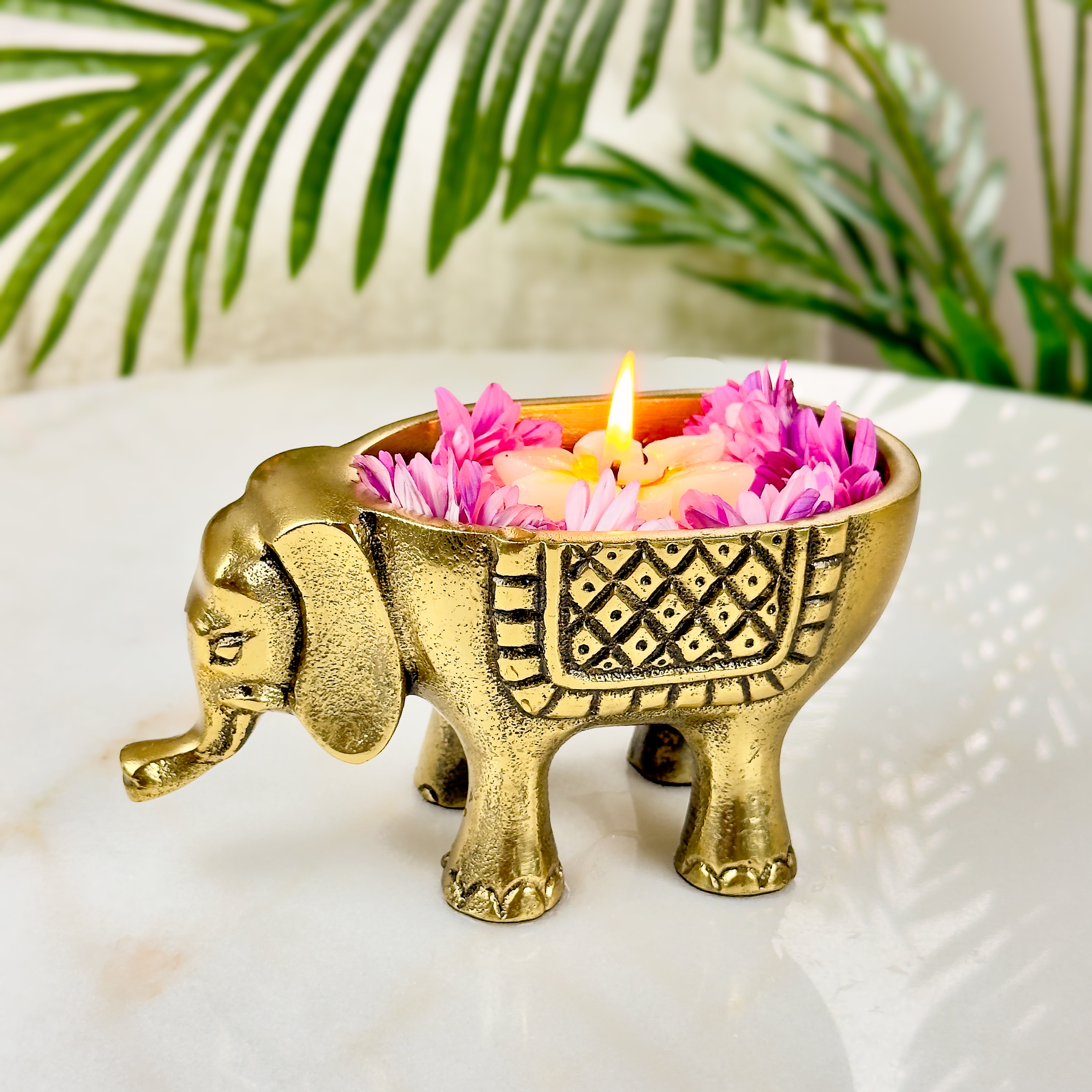Elephant Antique Brass Finish figurine 