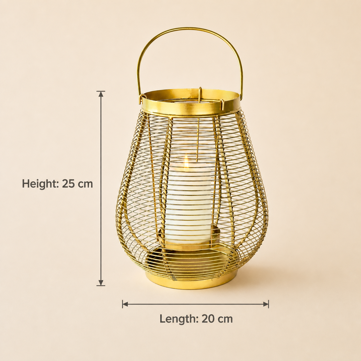 Metal Cage Candle Lantern