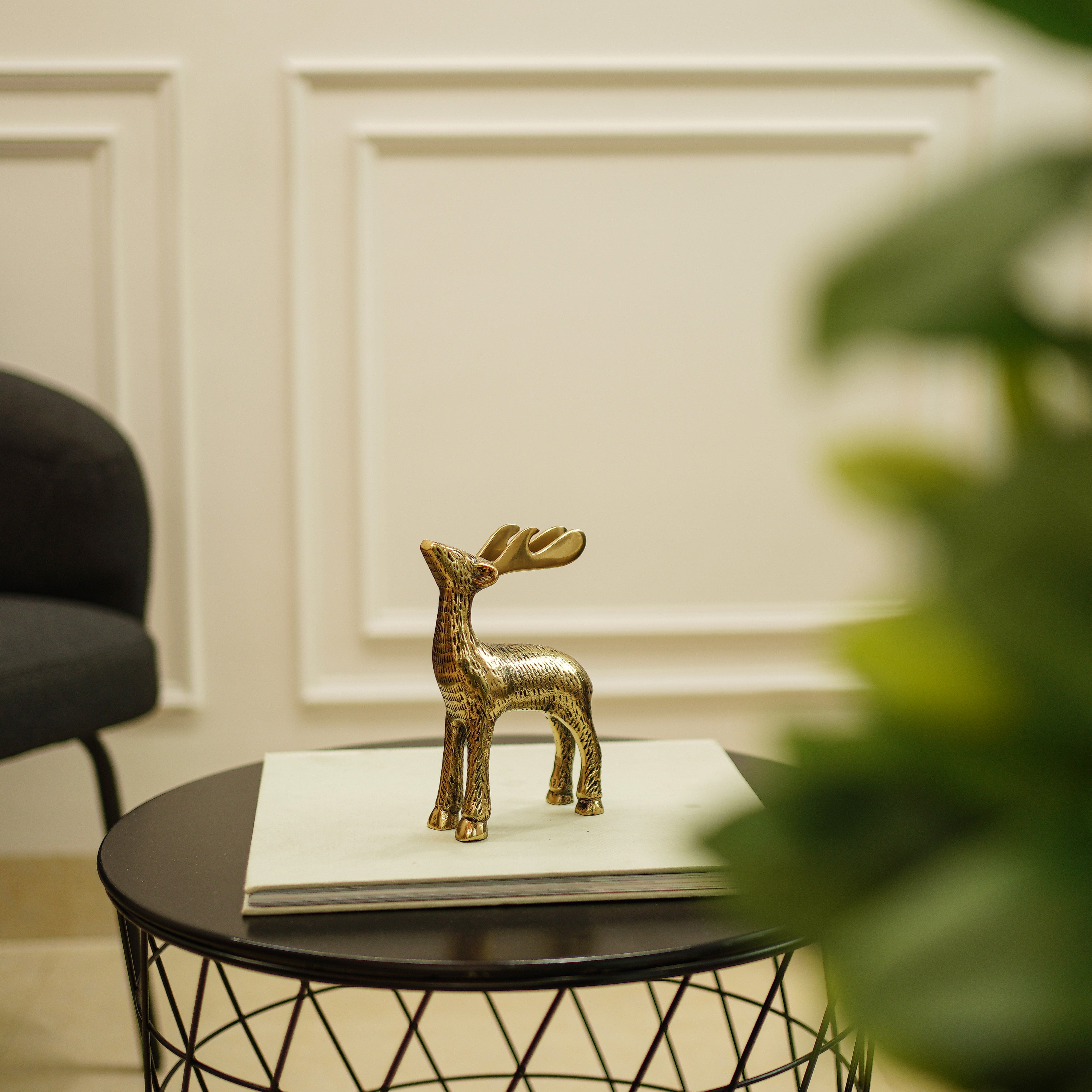 Metal Deer Showpiece | Gold