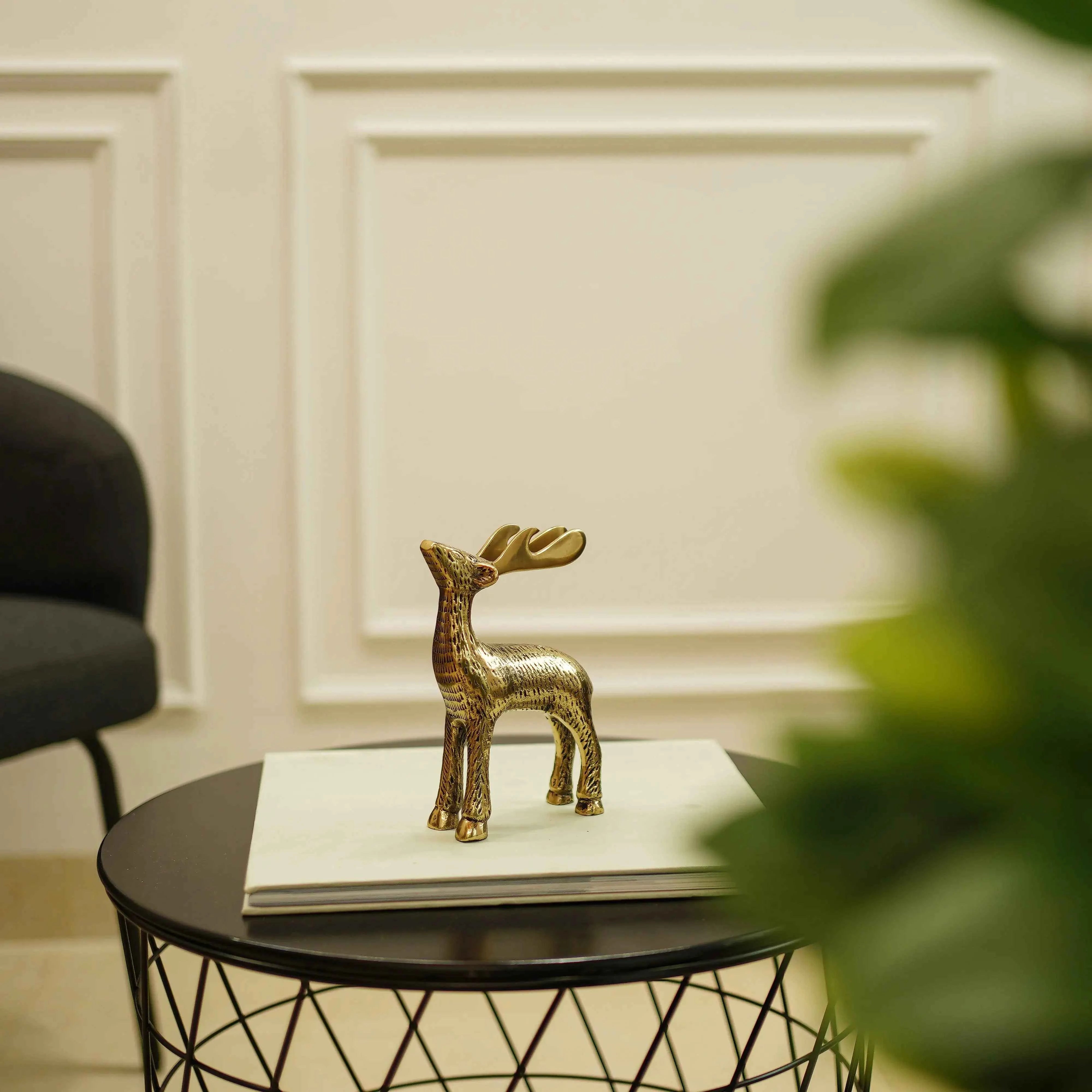 Metal Deer Showpiece | Gold