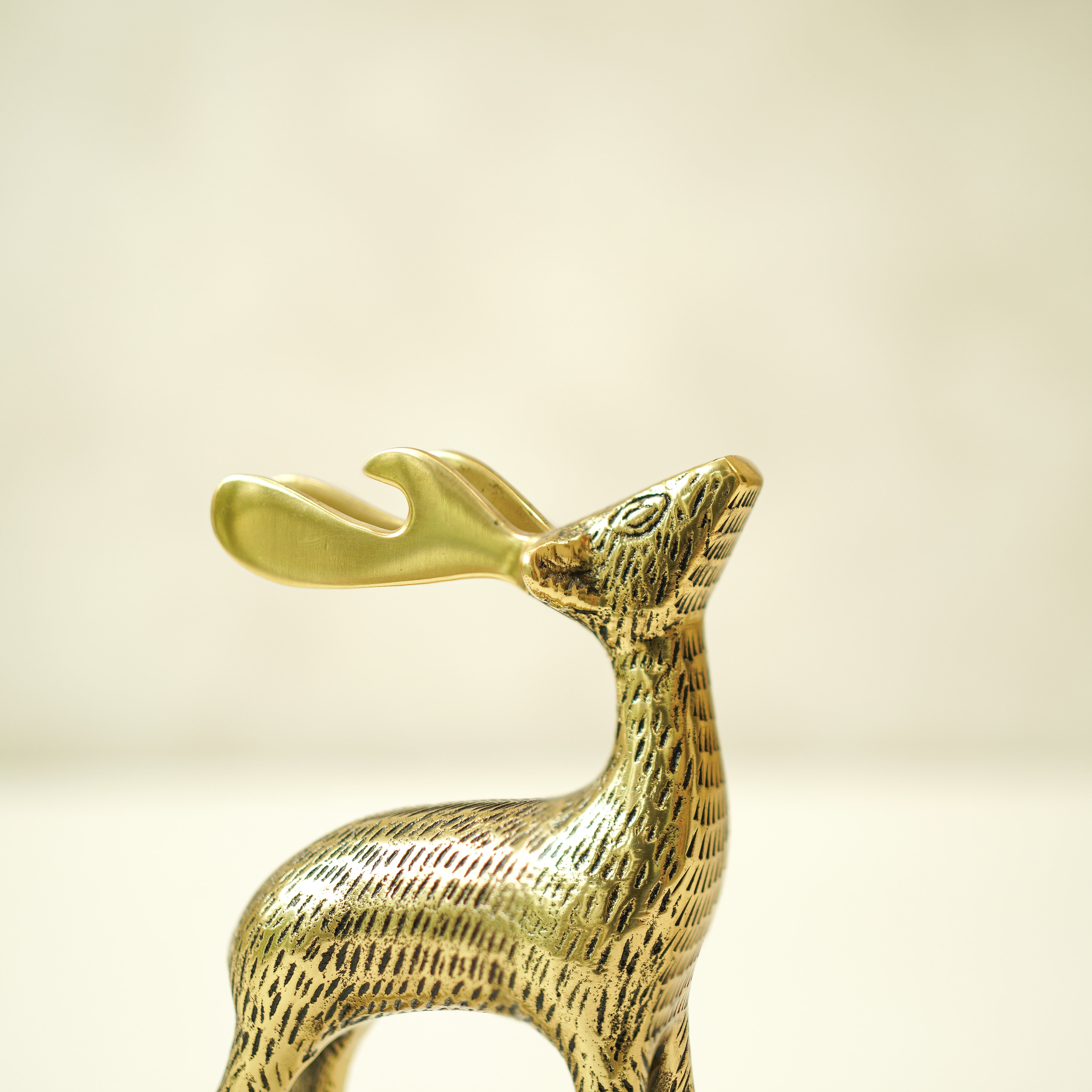 Metal Deer Showpiece | Gold