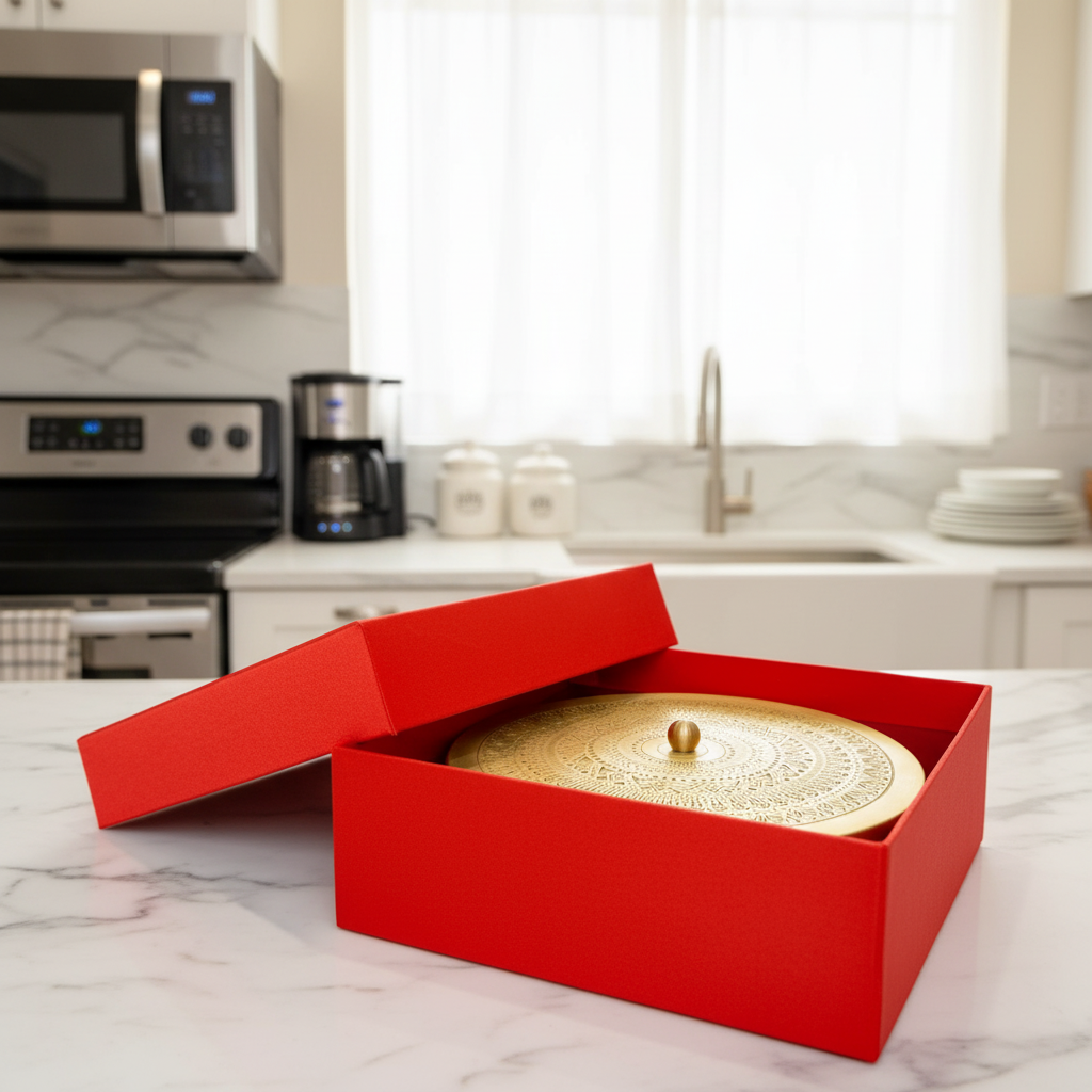 Brass Spice Box with Gift Box